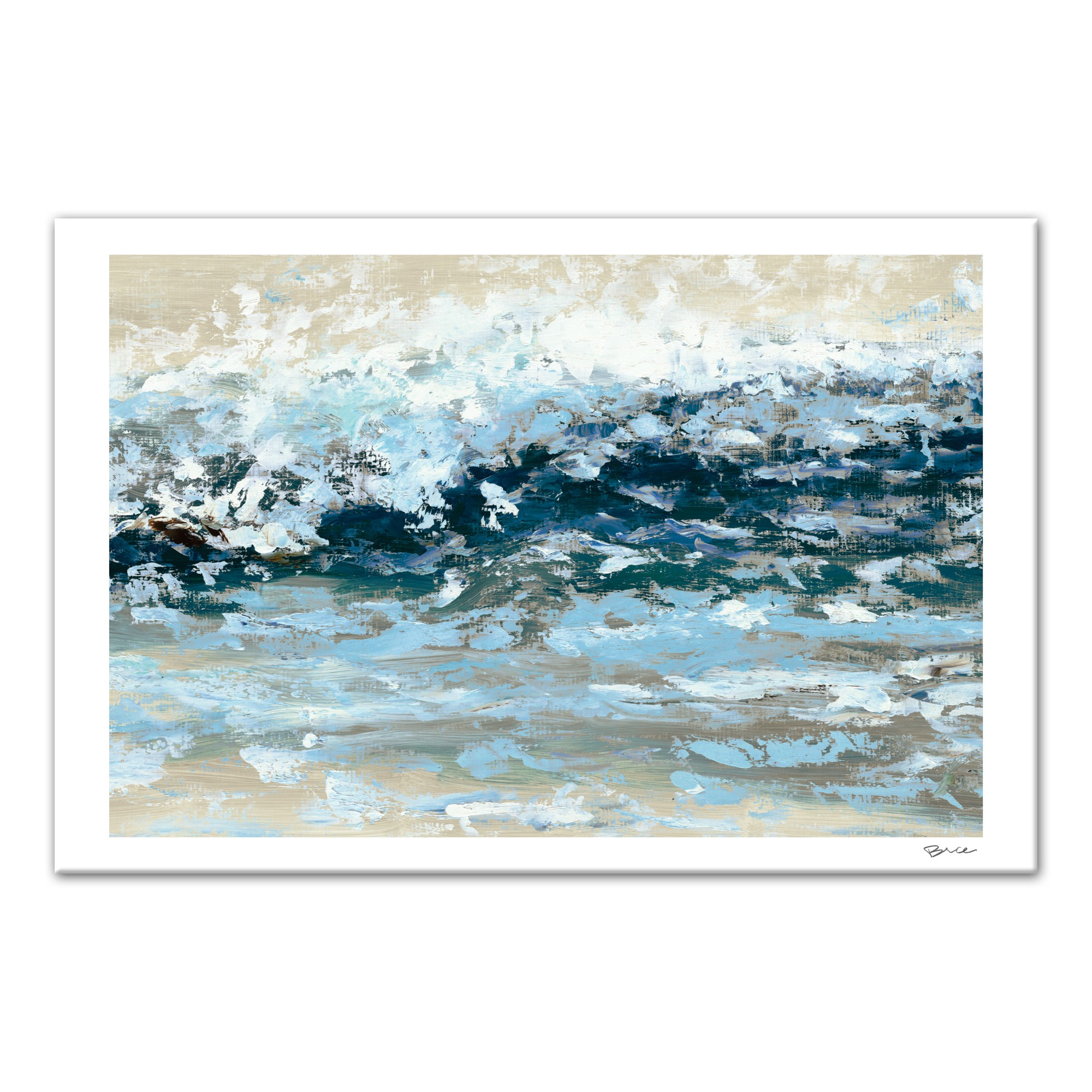 Abstract Shoreline 36x24 Canvas Wall Art