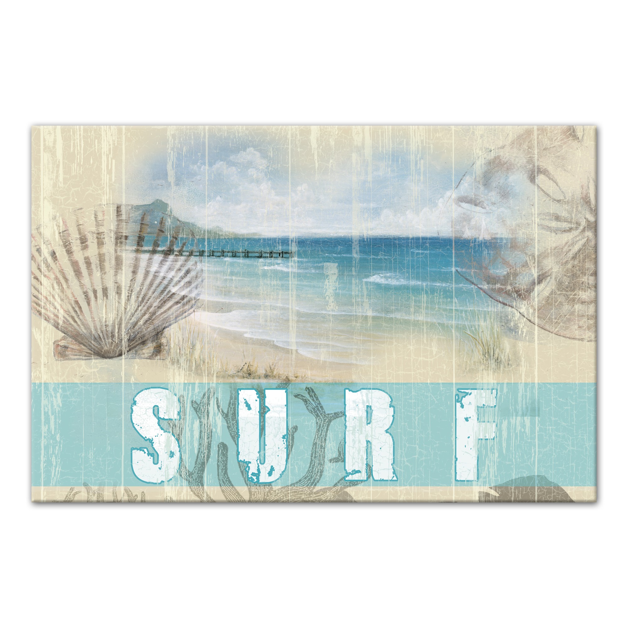 Surf Coastal 36x24 Canvas Wall Art 