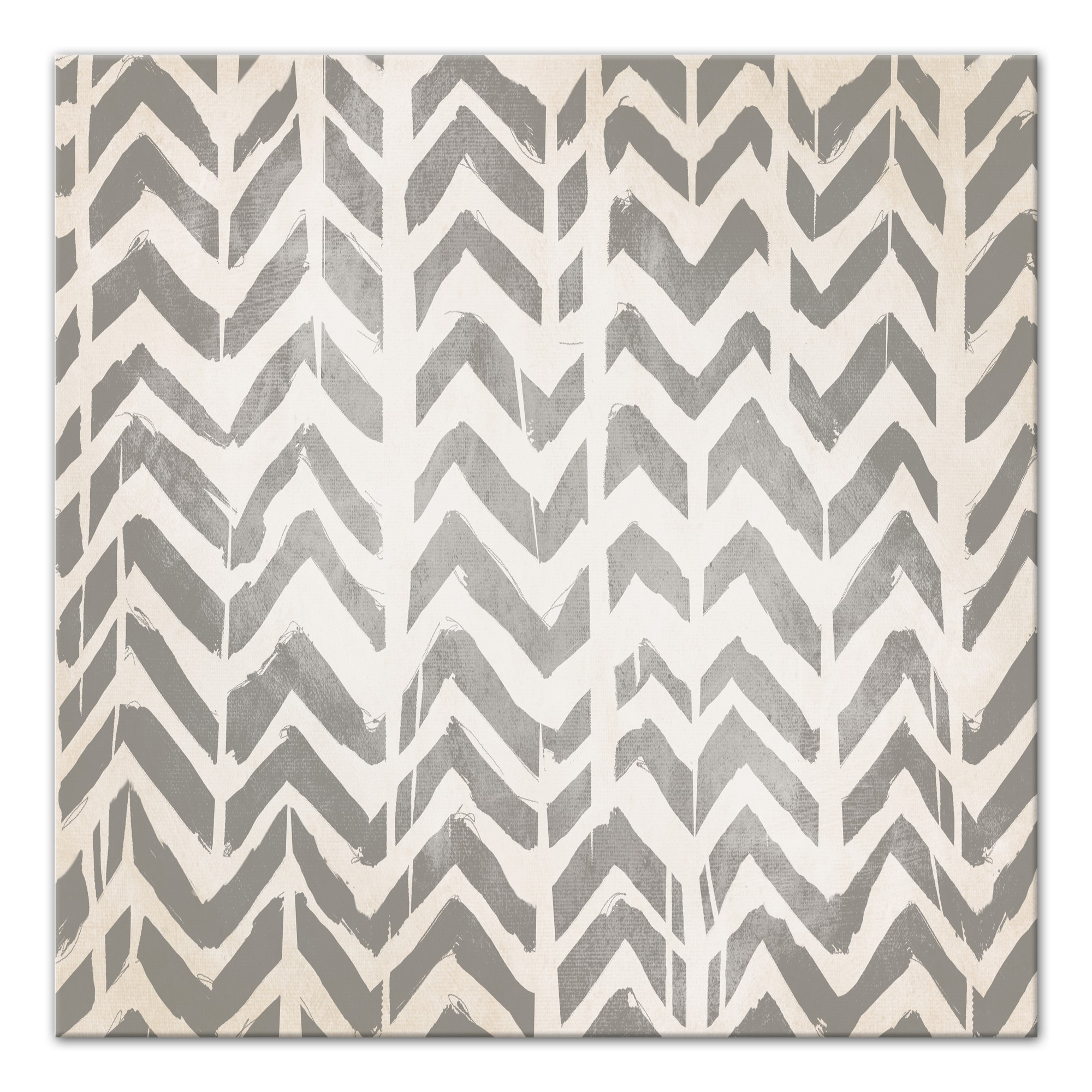 Sepia Chevron 30x30 Canvas Wall Art