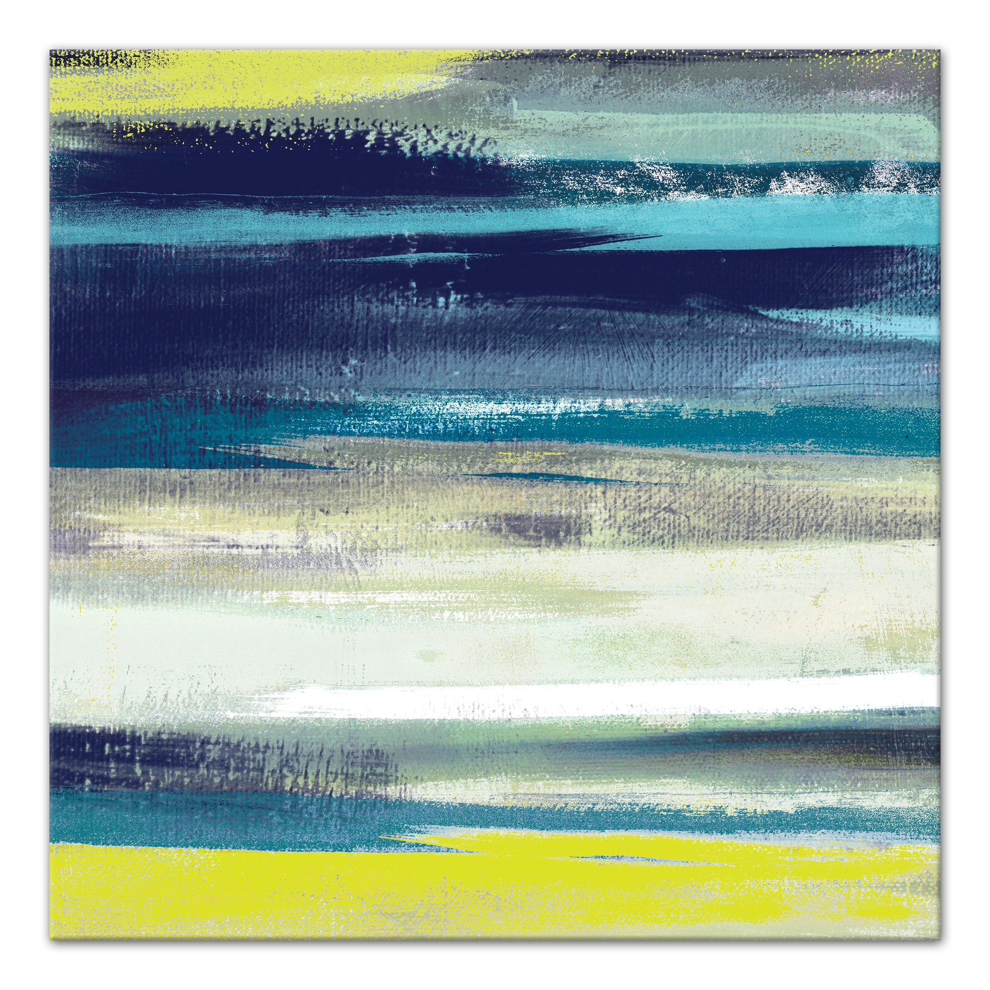 Citrine/ Cobalt Abstract 30x30 Canvas Wall Art