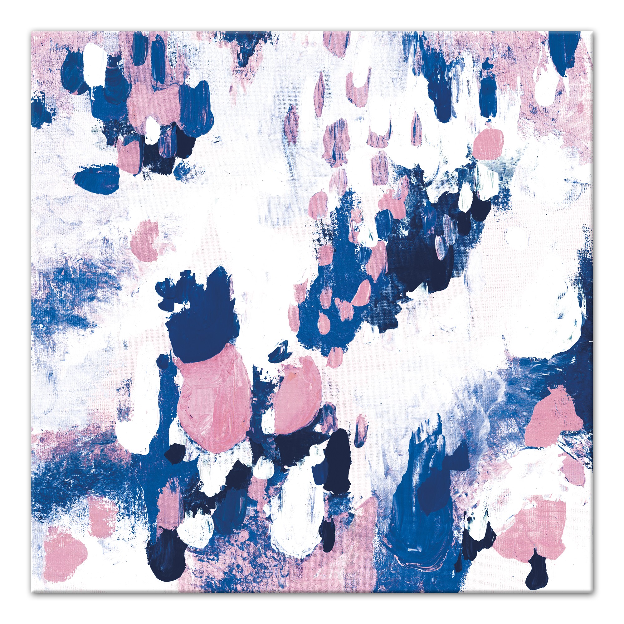 Contemporary Study in Blush Abstract 30x30 Canvas Wall Art