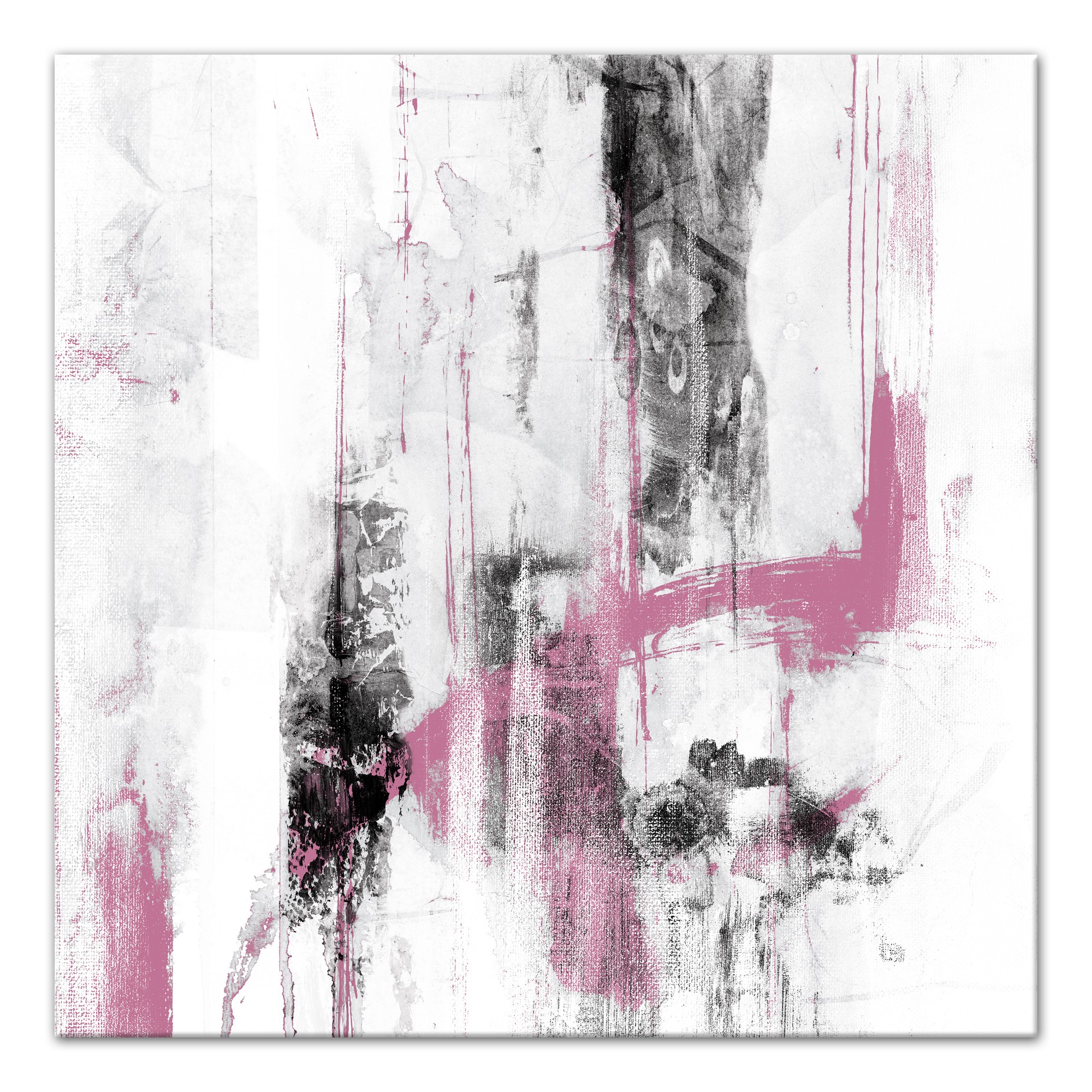 Modern Study in Blush 2 Abstract 30x30 Canvas Wall Art