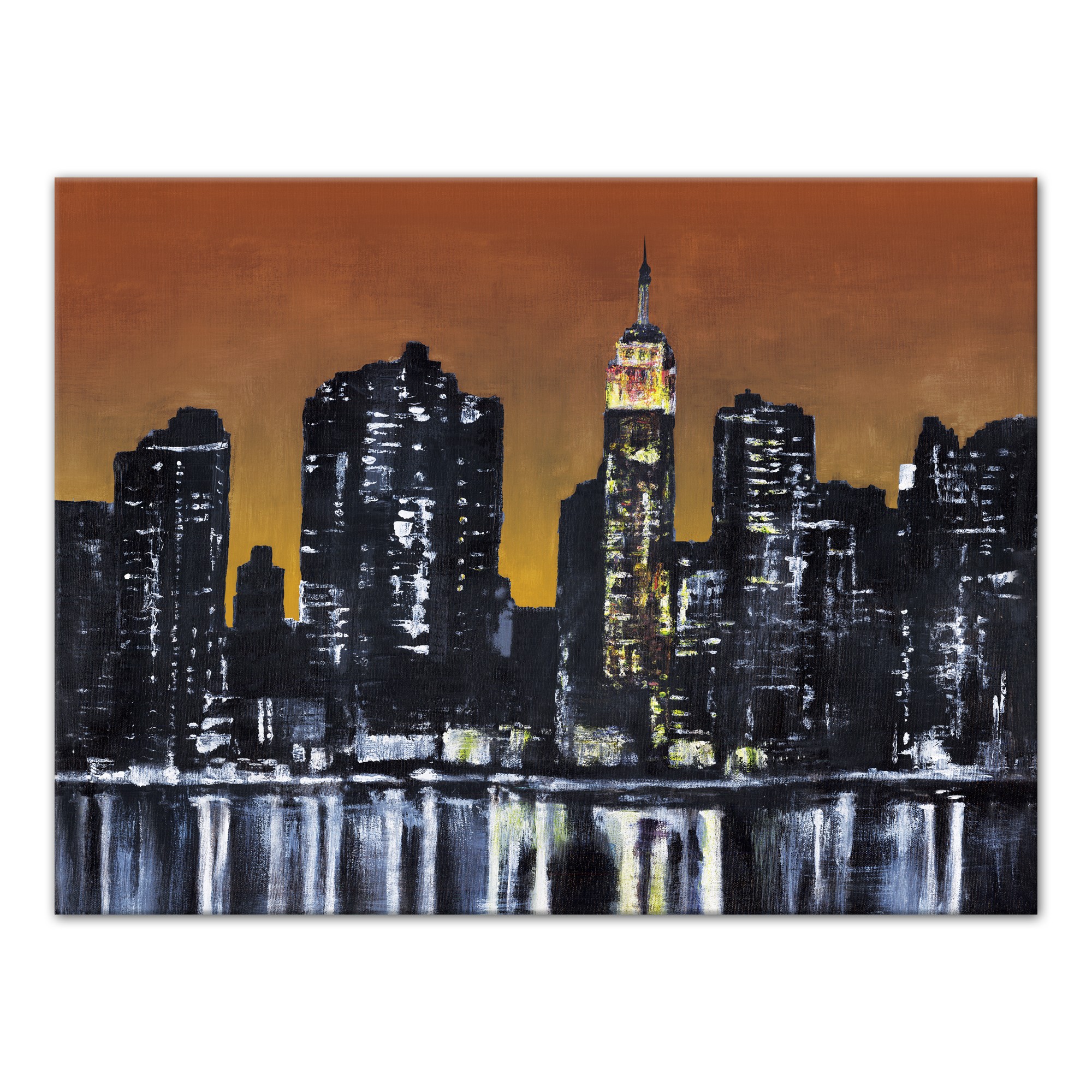 Skyline at Dusk 40x30 Canvas Wall Art