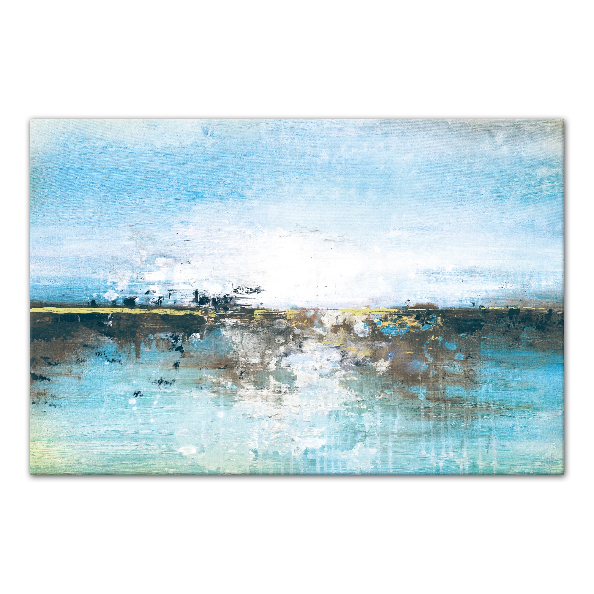 Into The Sea Contemporary 48x32 Canvas Wall Art