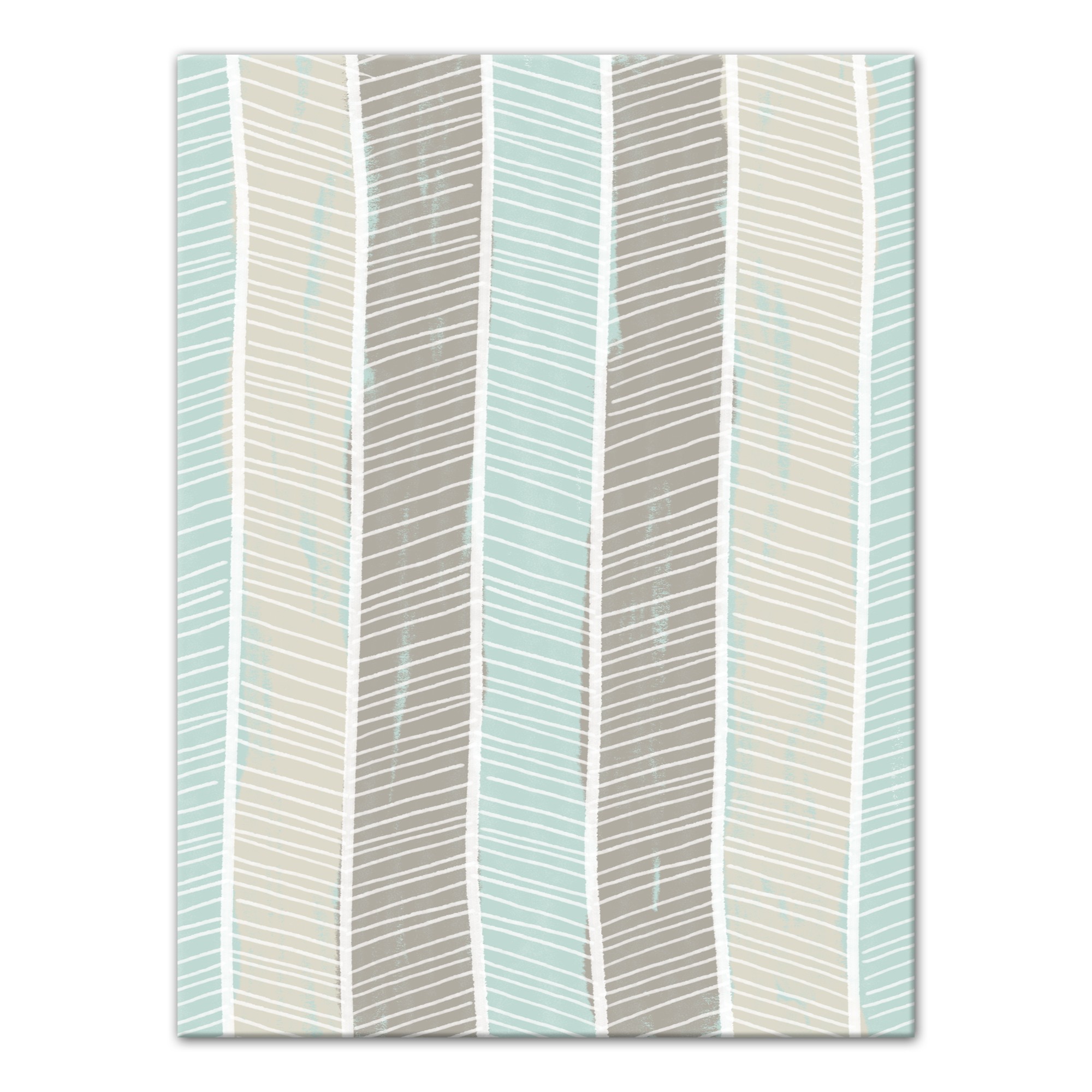 Chevron Stripe Contemporary 30x40 Canvas Wall Art 