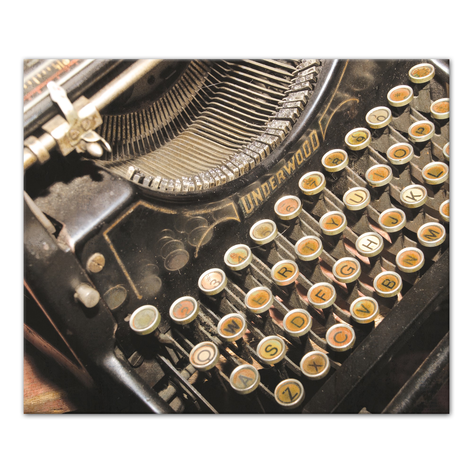 Underwood Vintage Typewriter 24x20 Canvas Wall Art 