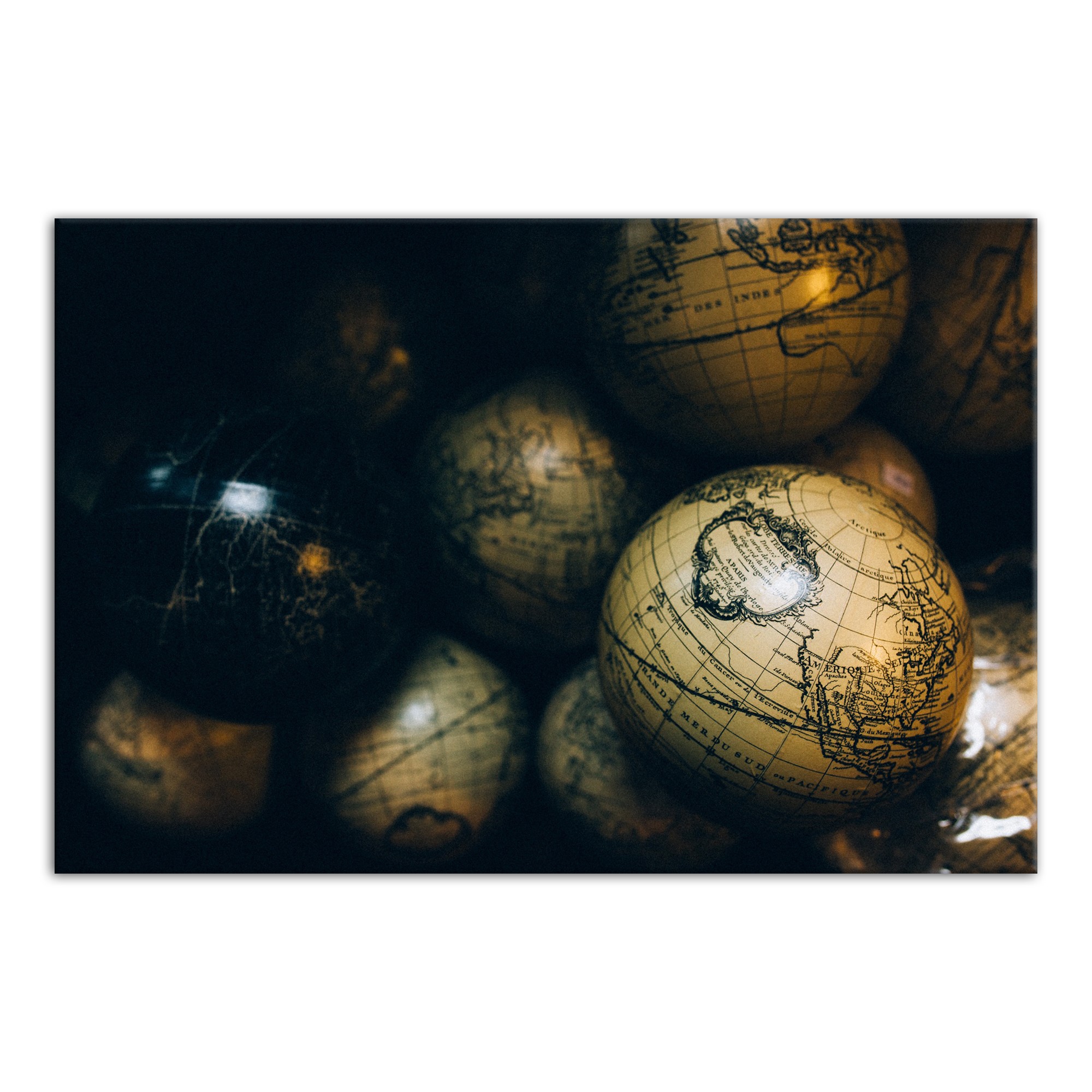 Antique Sphere 48x32 Canvas Wall Art