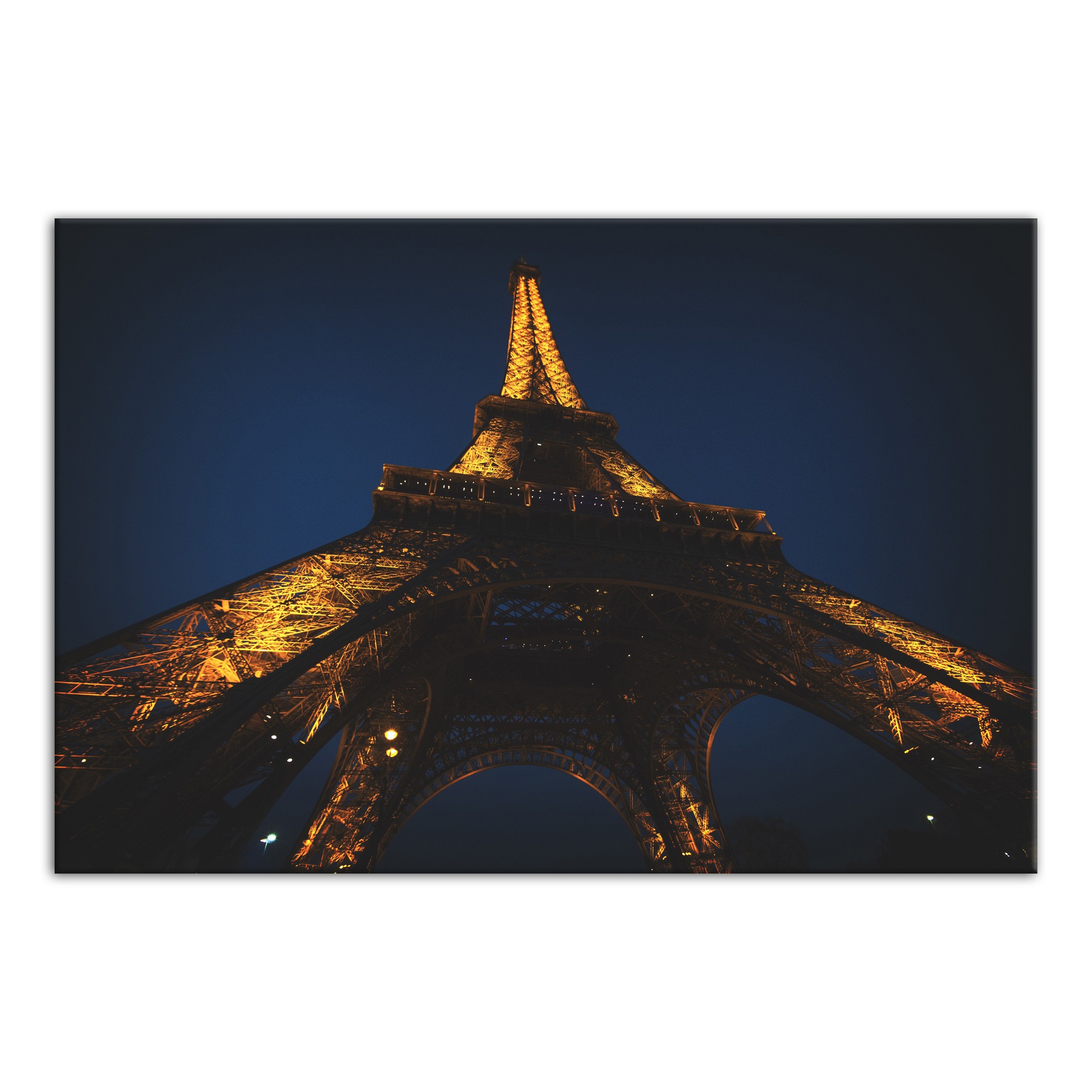 Golden Eiffel 48x32 Canvas Wall Art