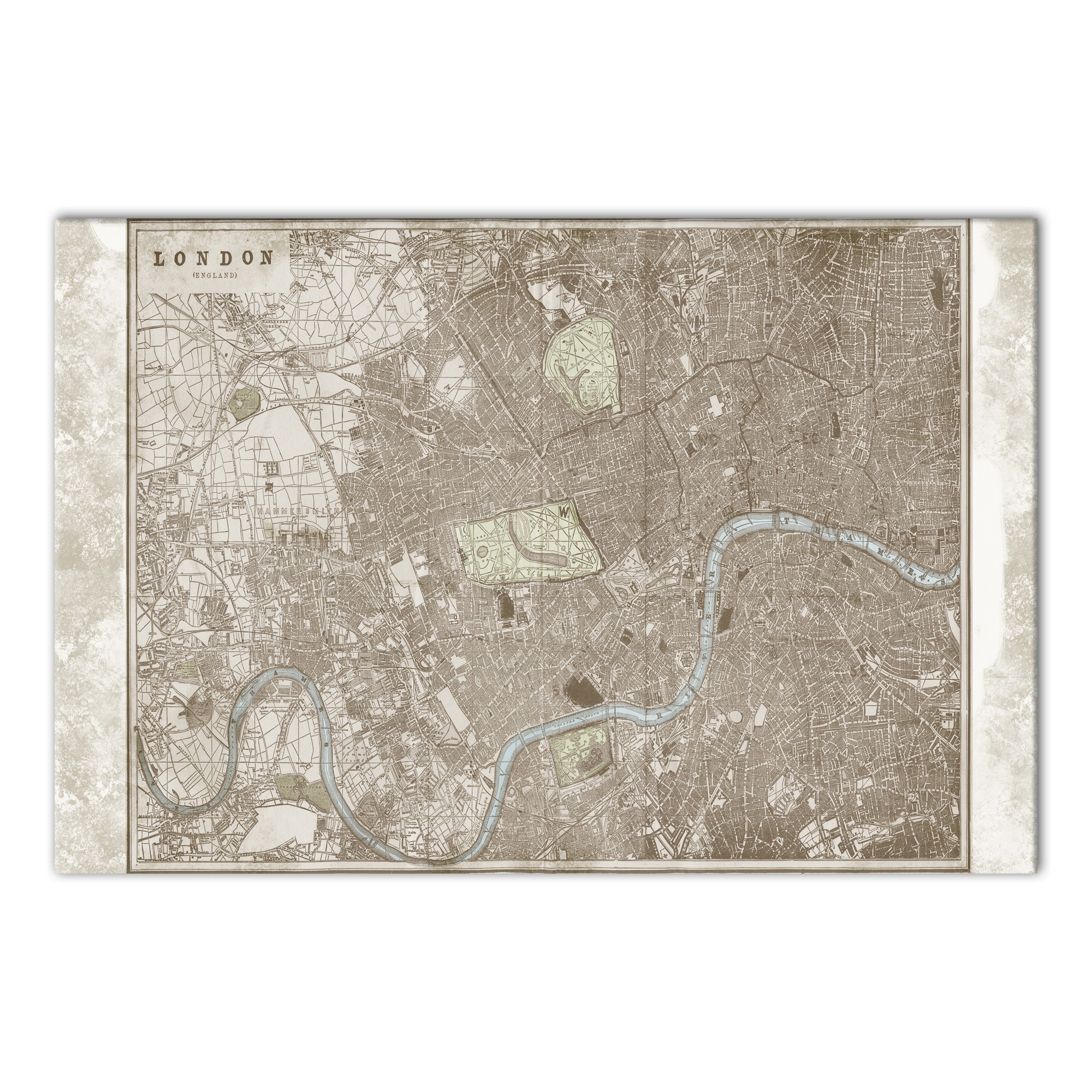 Vintage London 48x32 Canvas Wall Art 