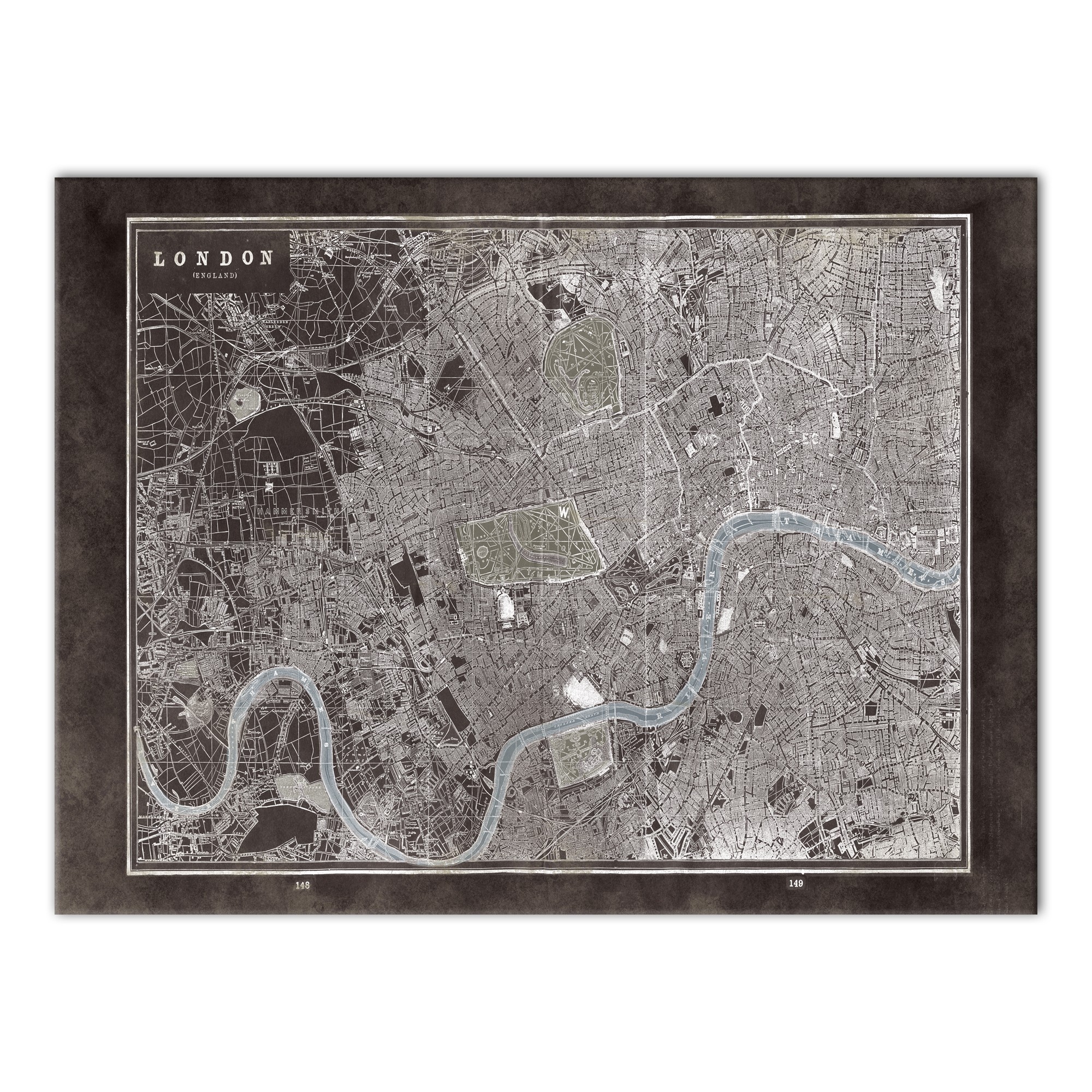 Gray London 40x30 Canvas Wall Art