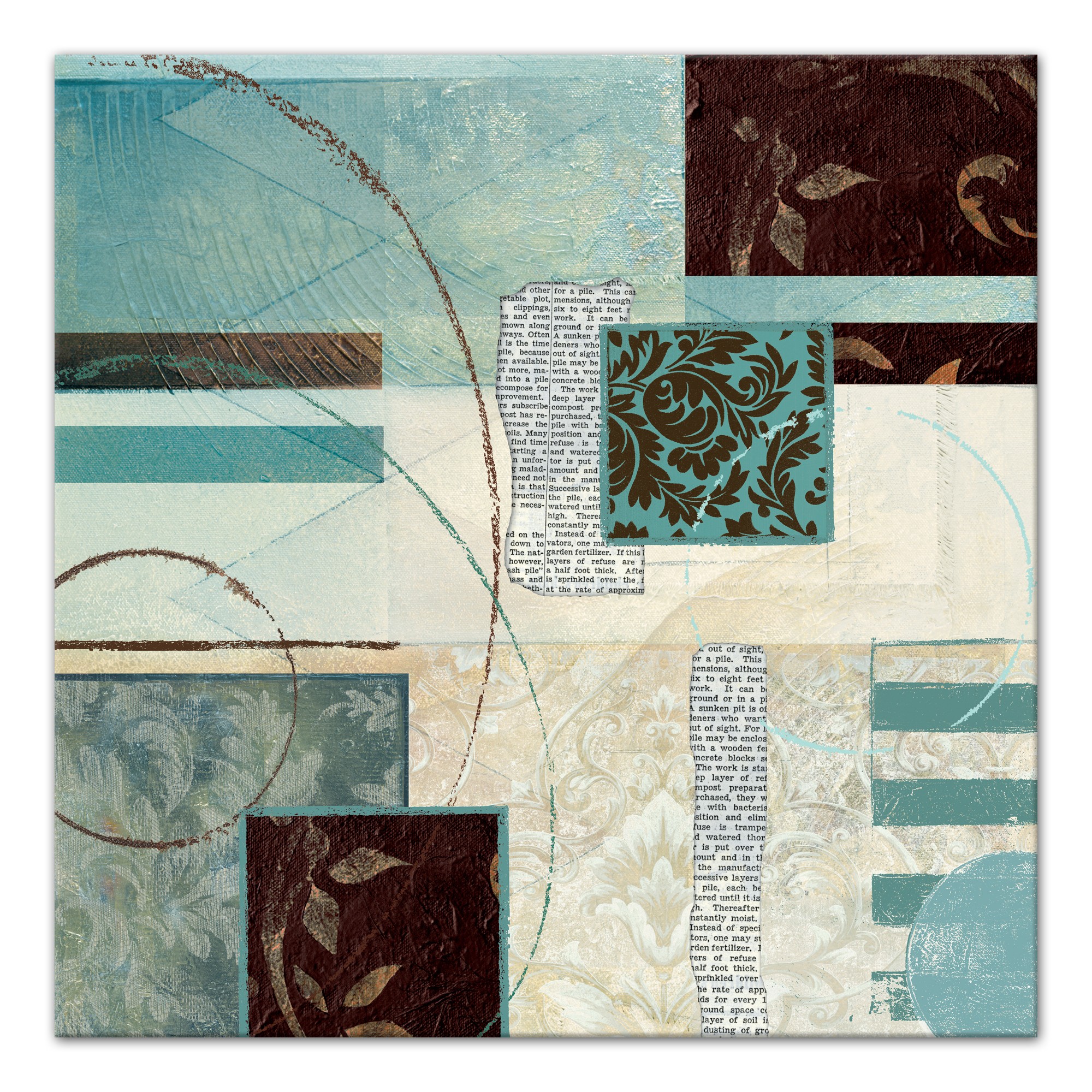 Cubist Contemporary 30x30 Canvas Wall Art