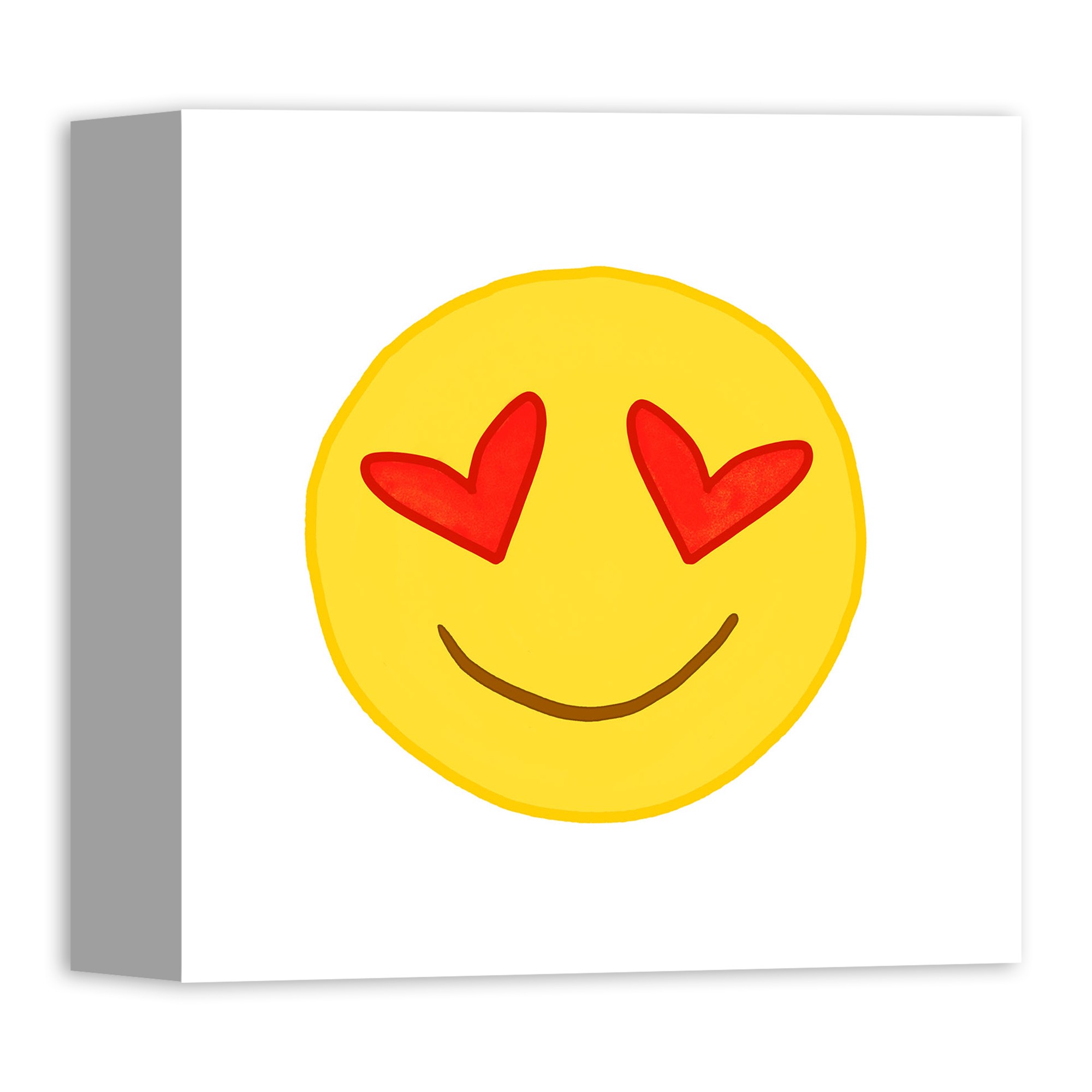 Love Emoji 10x10 Canvas Wall Art