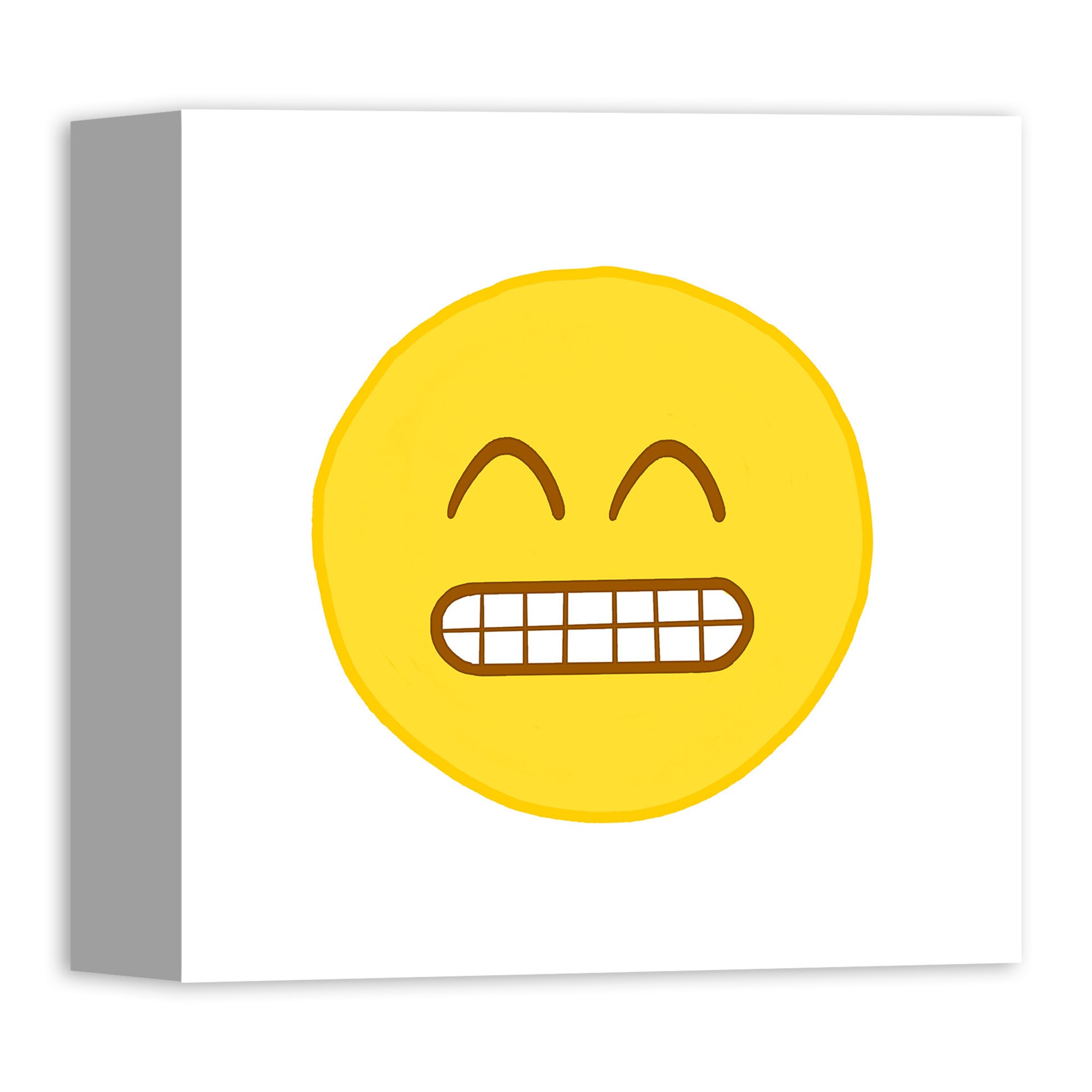 Grinning Emoji 10x10 Canvas Wall Art