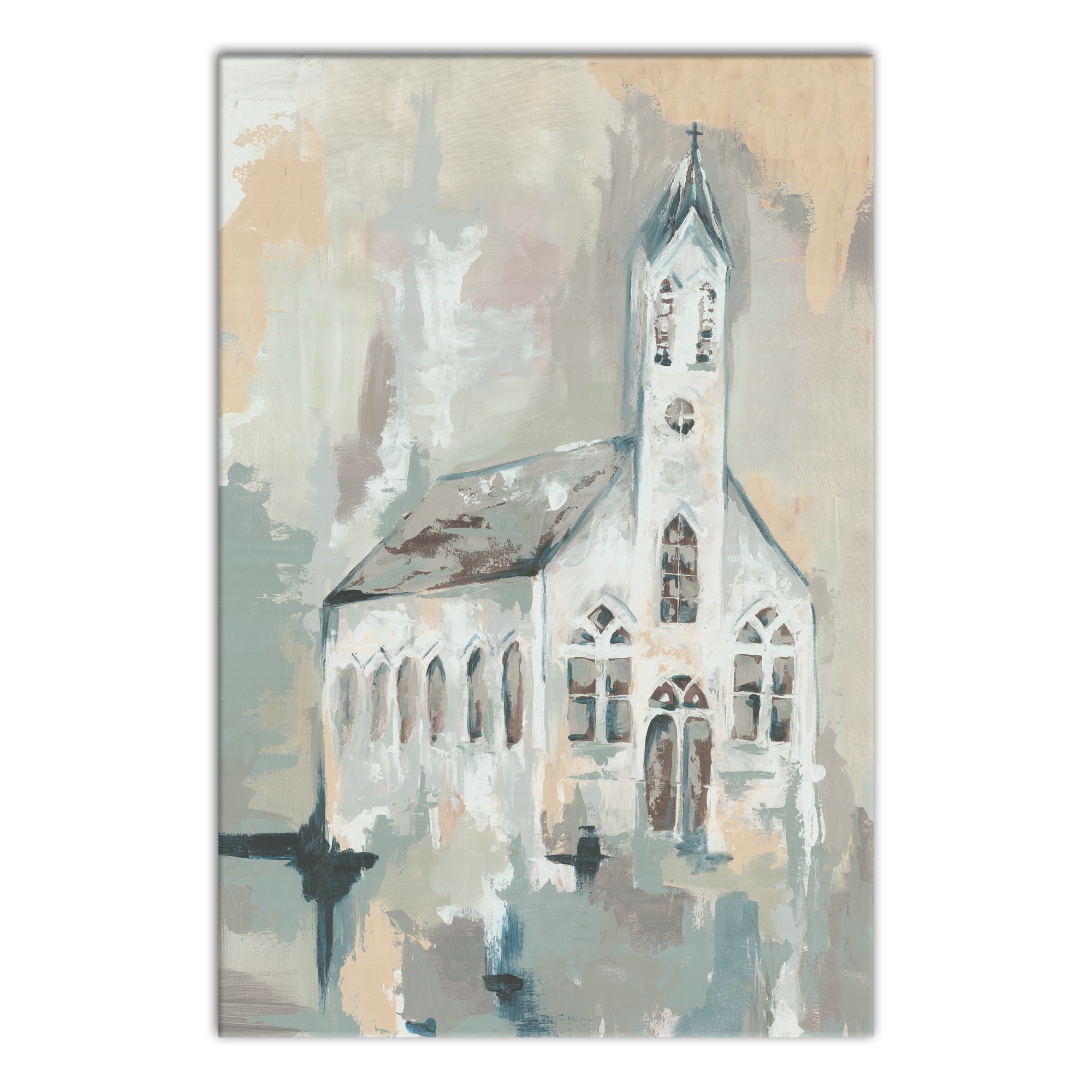 Abstract Church Three 20x30 Canvas Wall Art