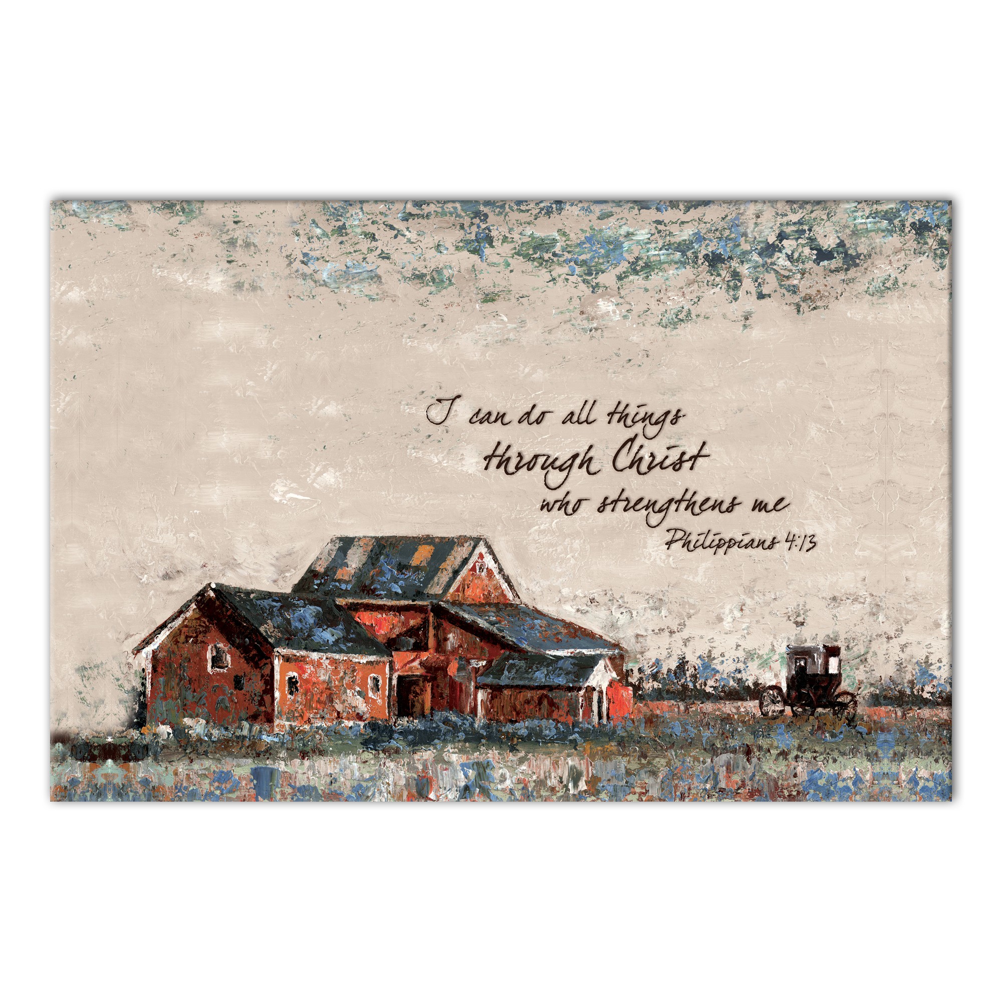 All Things Through Christ 30x20 Canvas Wall Art 
