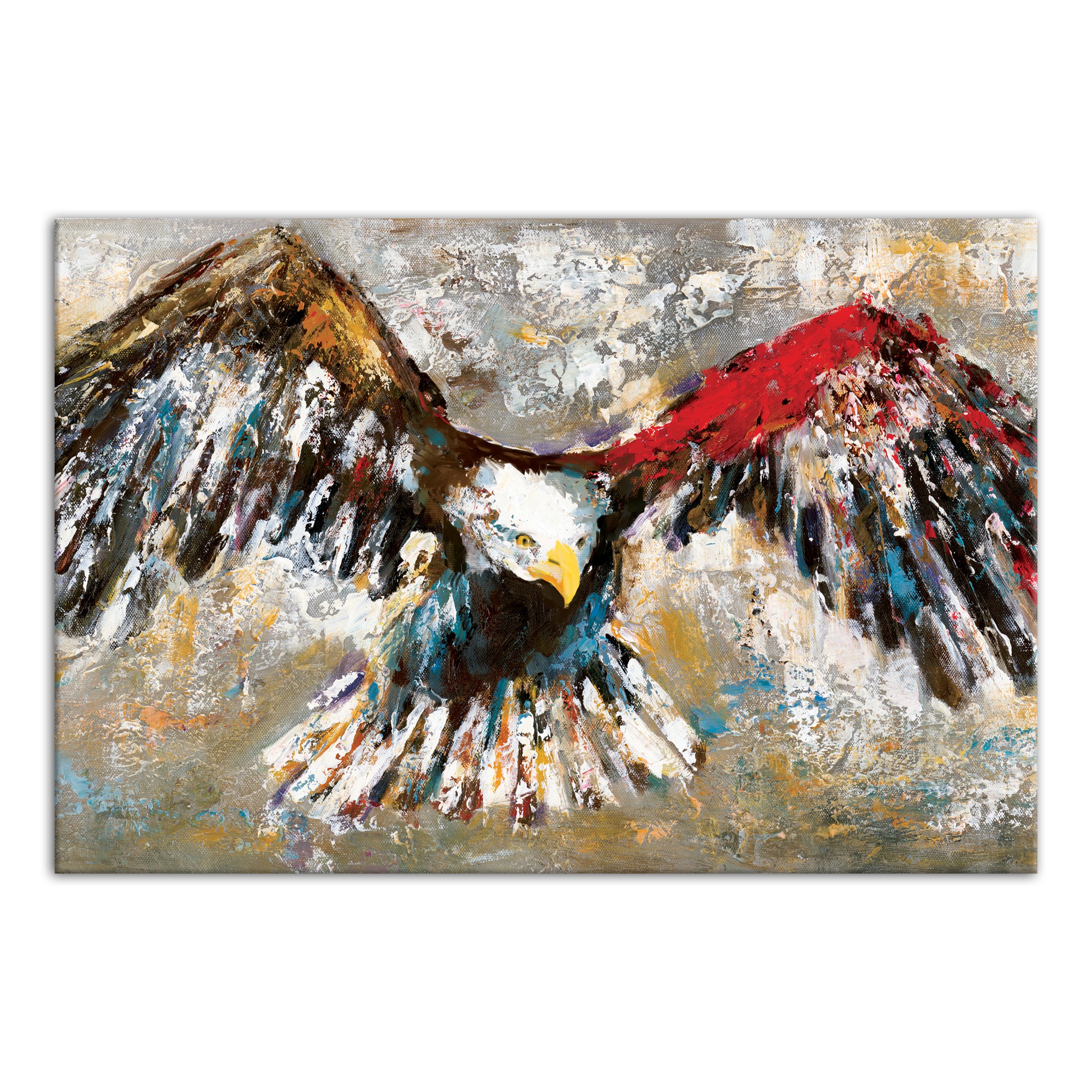 Painterly Eagle 30x20 Canvas Wall Art 