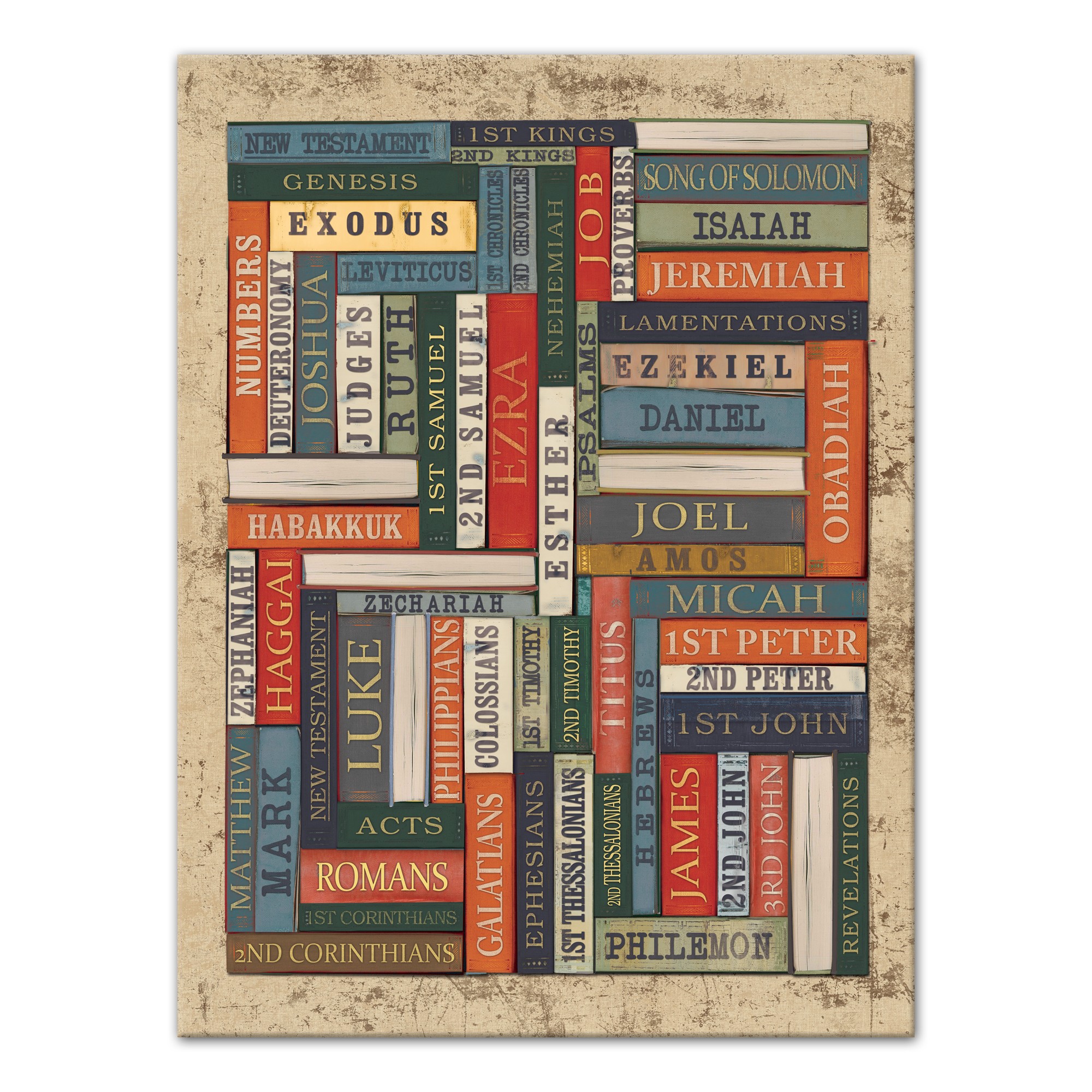 Bible Books 30x40 Canvas Wall Art