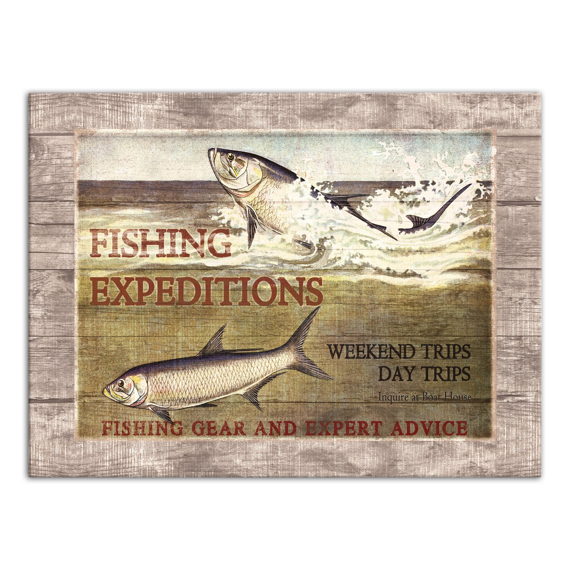Fishing Expeditions 16x12 Canvas Wall Art 