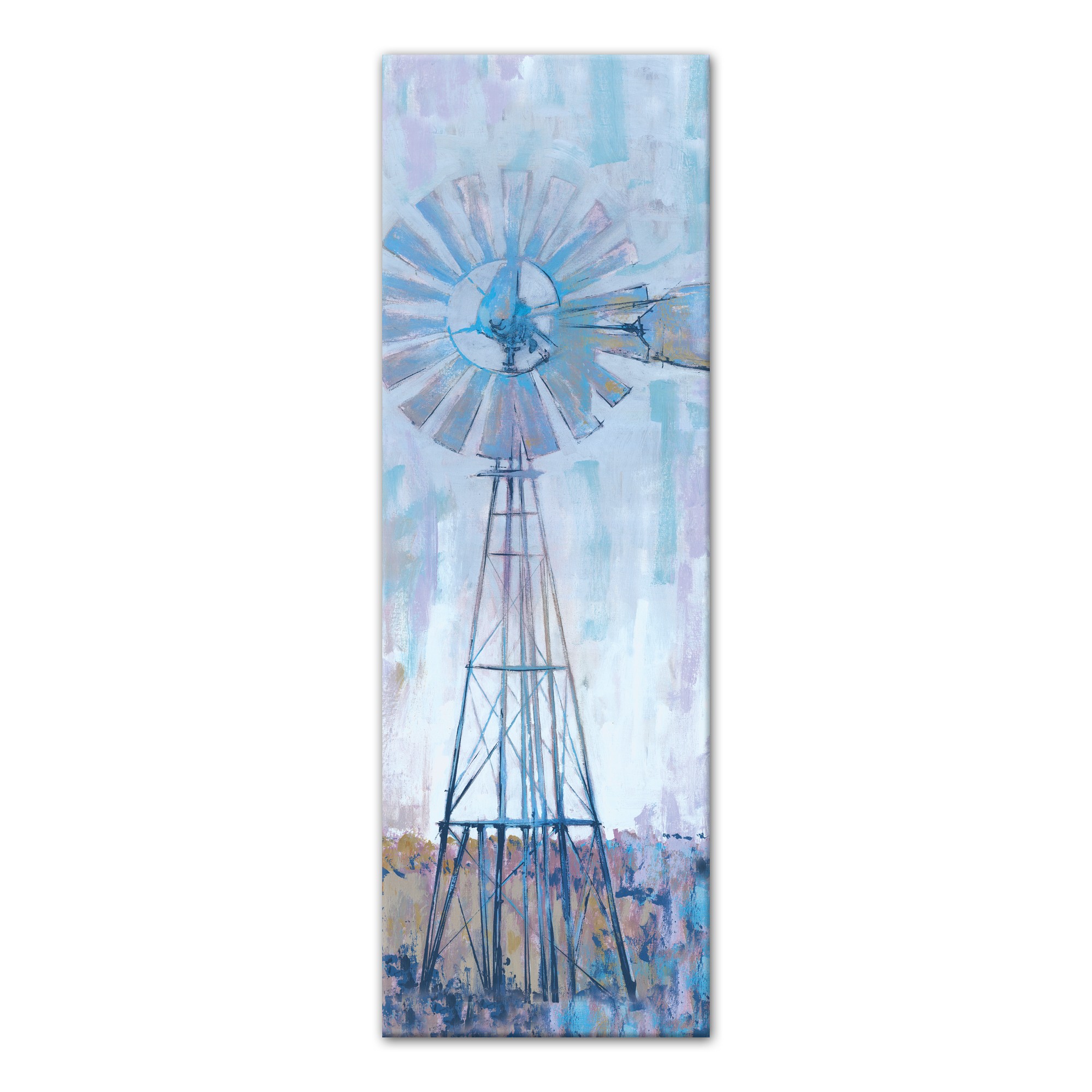 Windmill Abstract 12x36 Canvas Wall Art
