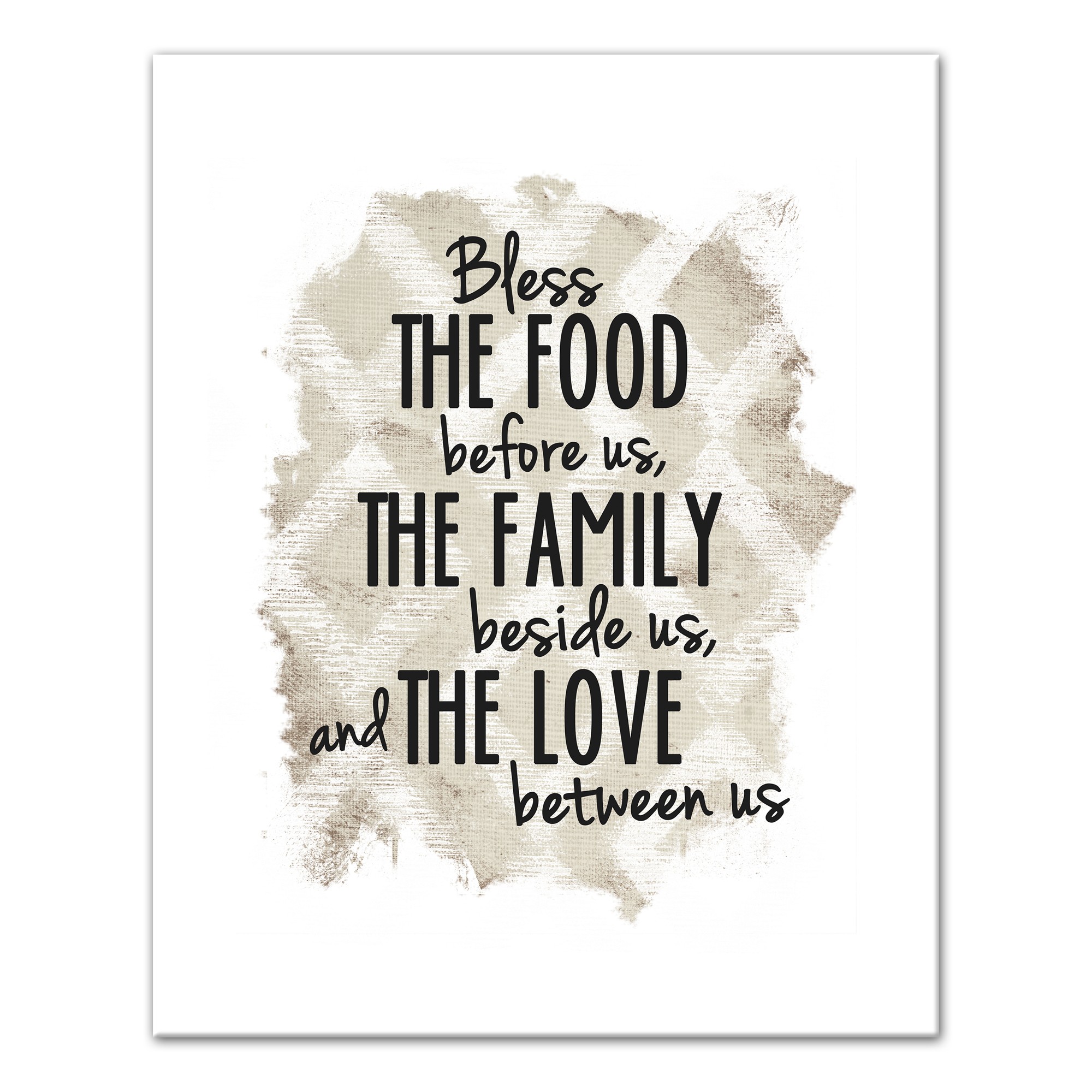Bless The Food, Family and Love 16x20 Canvas Wall Art
