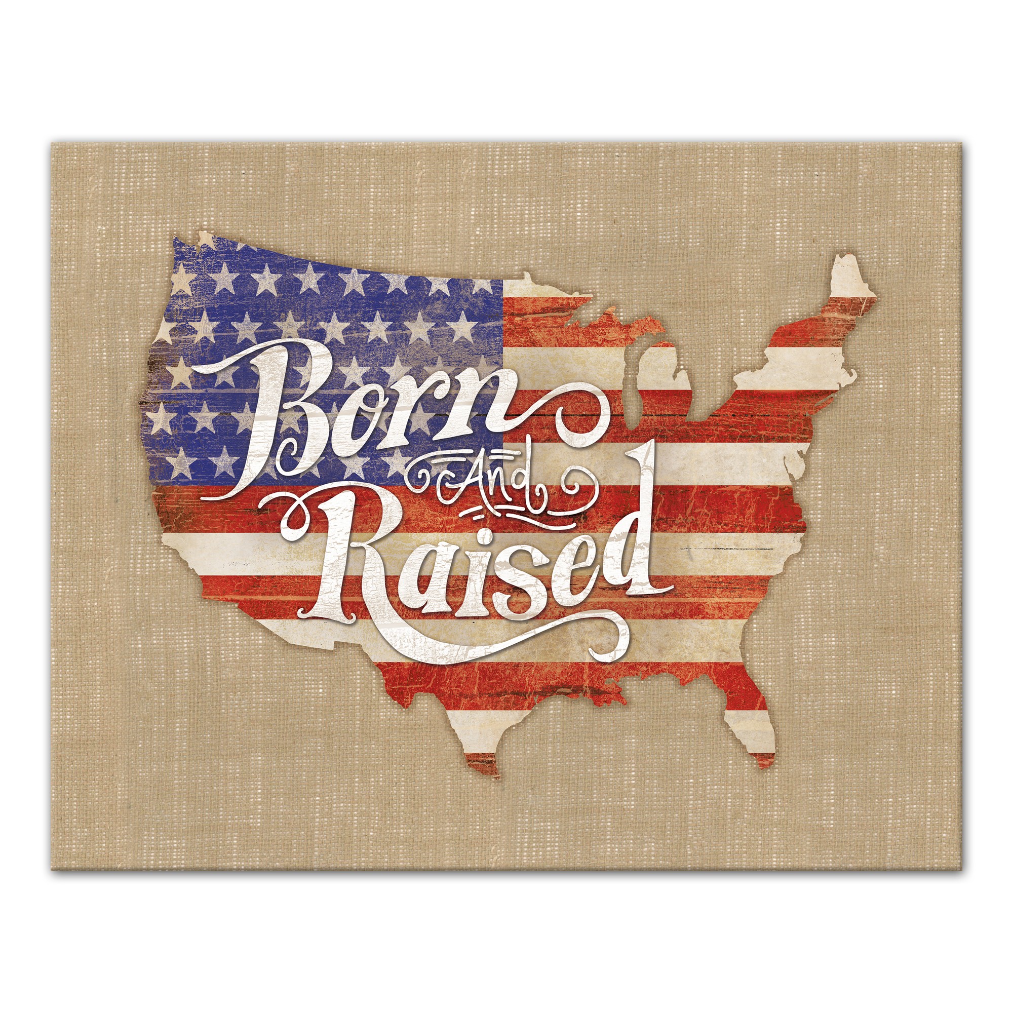 Born and Raised 20x16 Canvas Wall Art