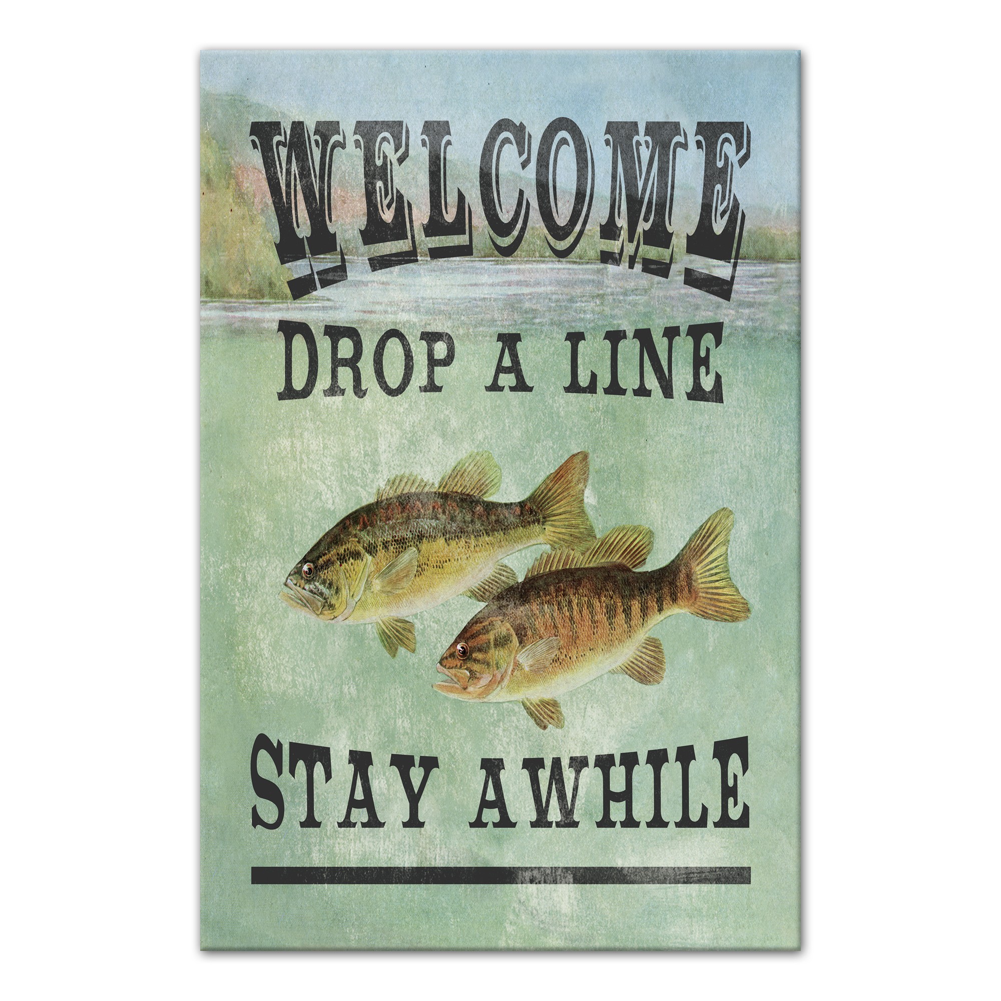 Drop A Line 16x24 Canvas Wall Art