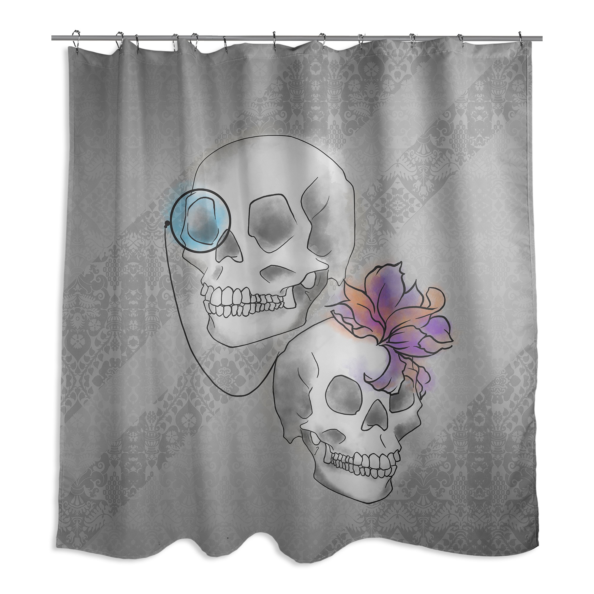 Skeleton Ritz 71x74 Shower Curtain