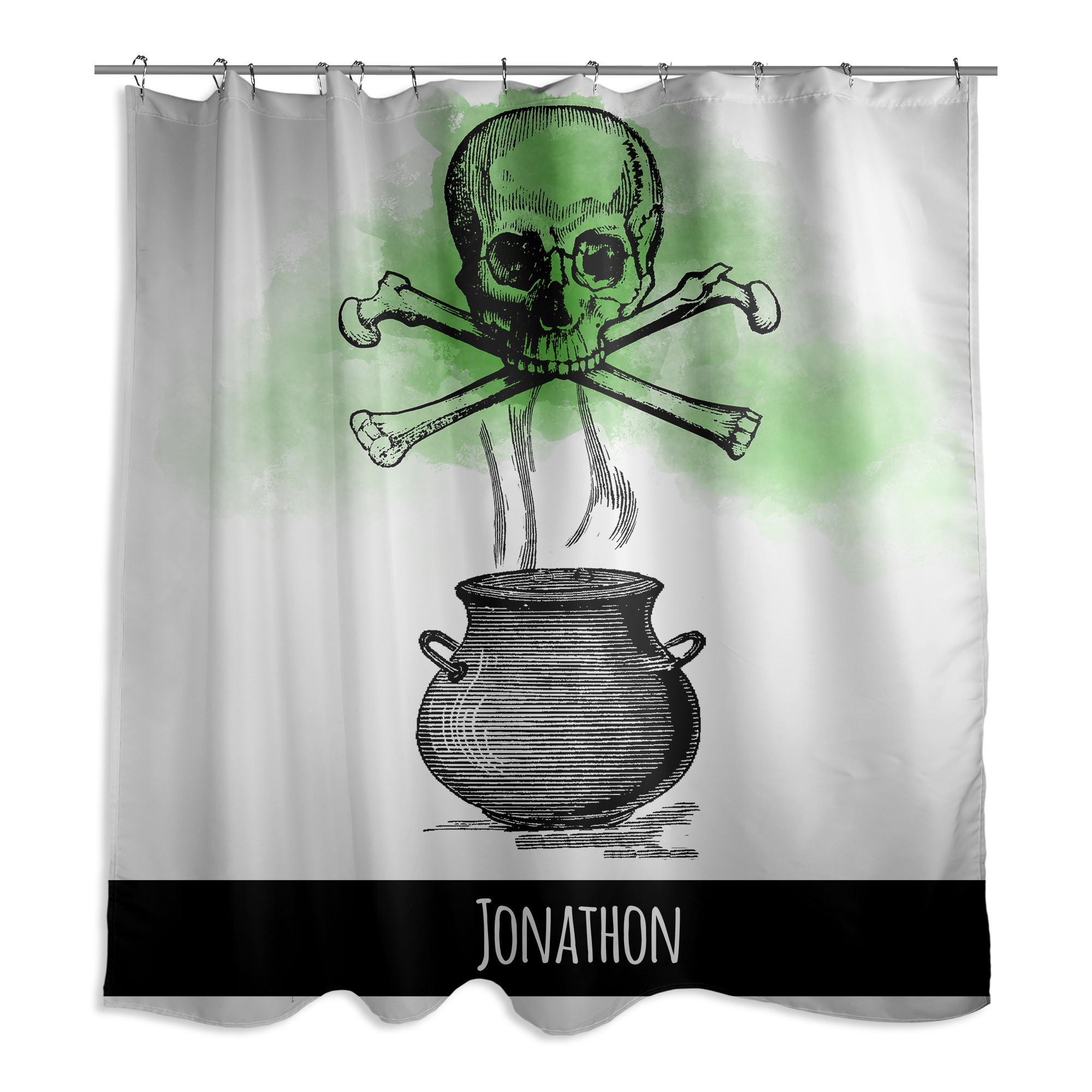 Skull And Cross Bones 71x74 Shower Curtain