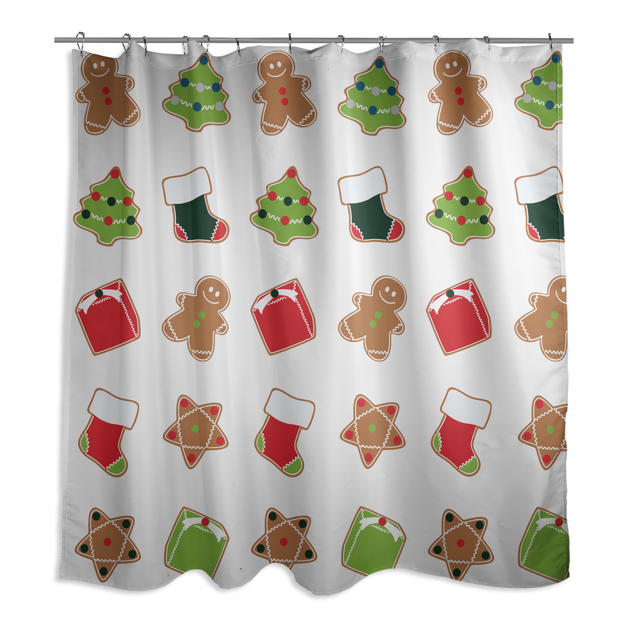 Christmas Cookies 71x74 Shower Curtain