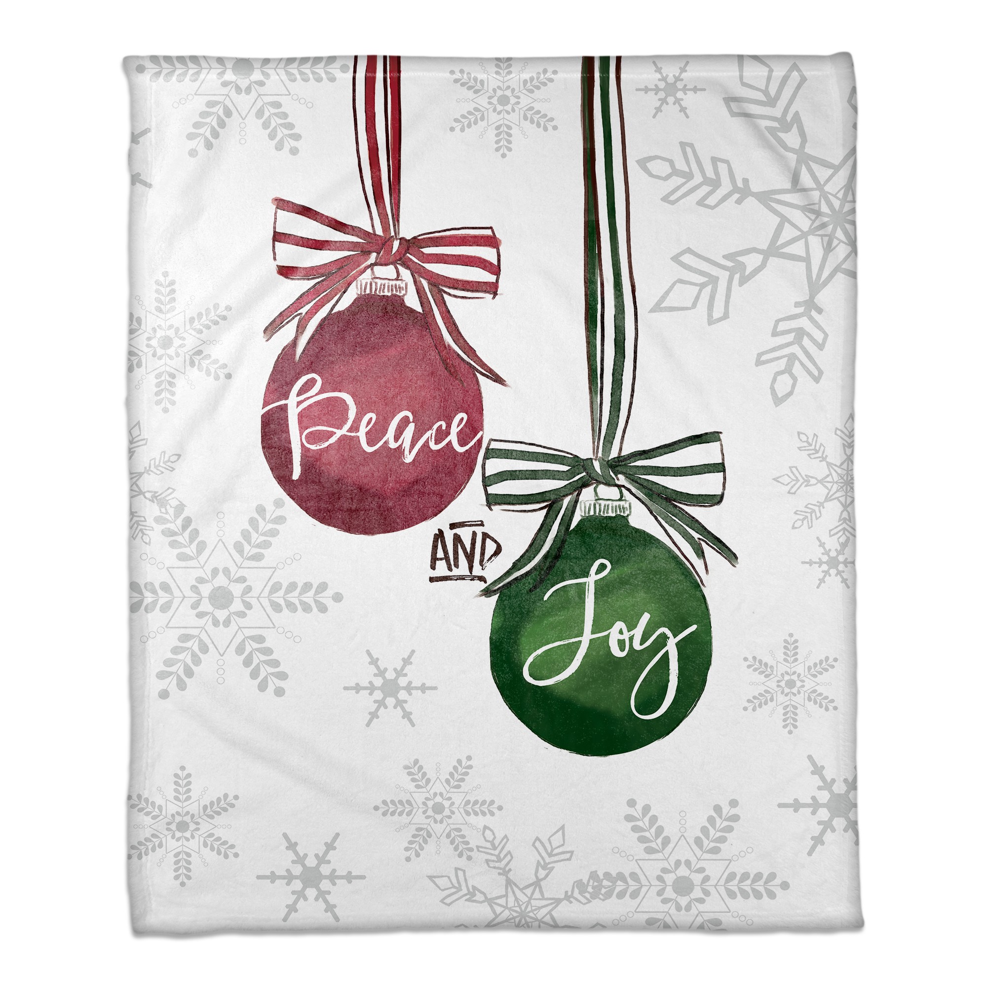 Peace And Joy Ornaments 50x60 Throw Blanket