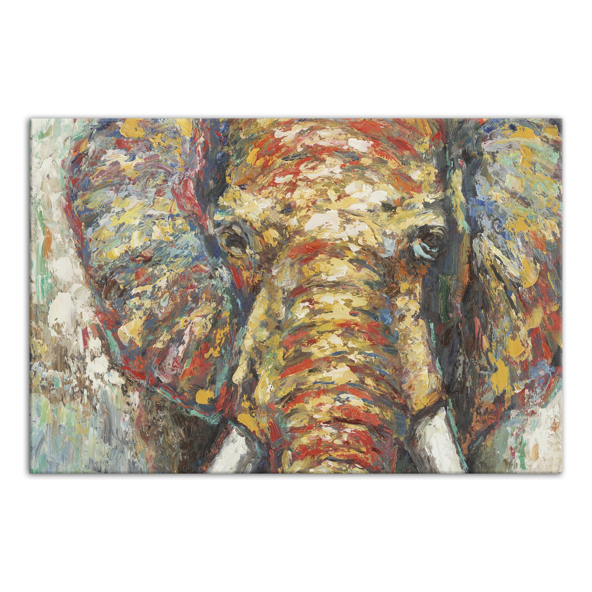 Wise Elephant 36x24 Canvas Wall Art