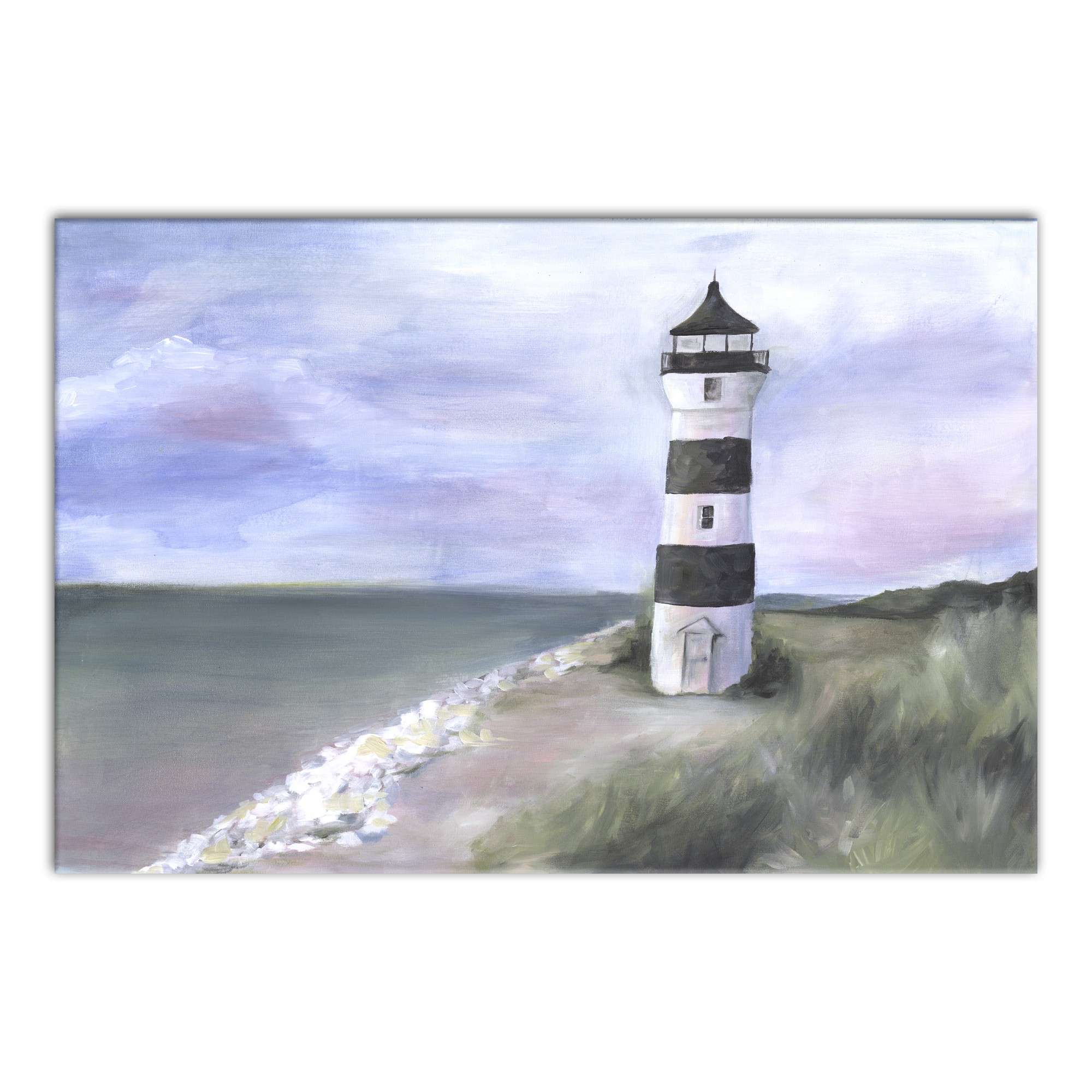 Seaside Lighthouse 36x24 Canvas Wall Art 