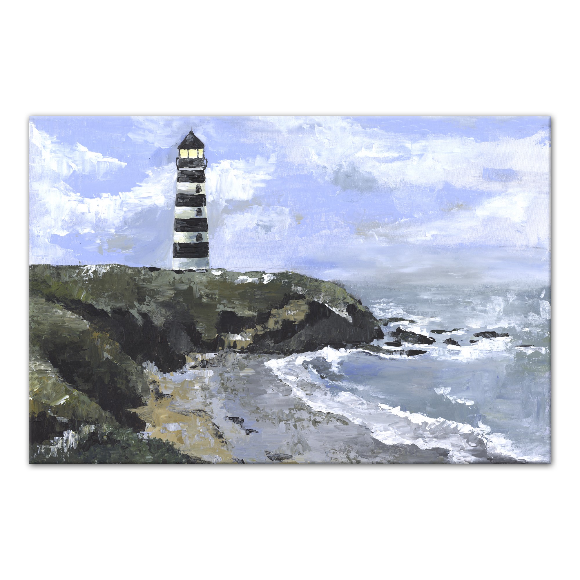 Coastline Lighthouse 36x24 Canvas Wall Art