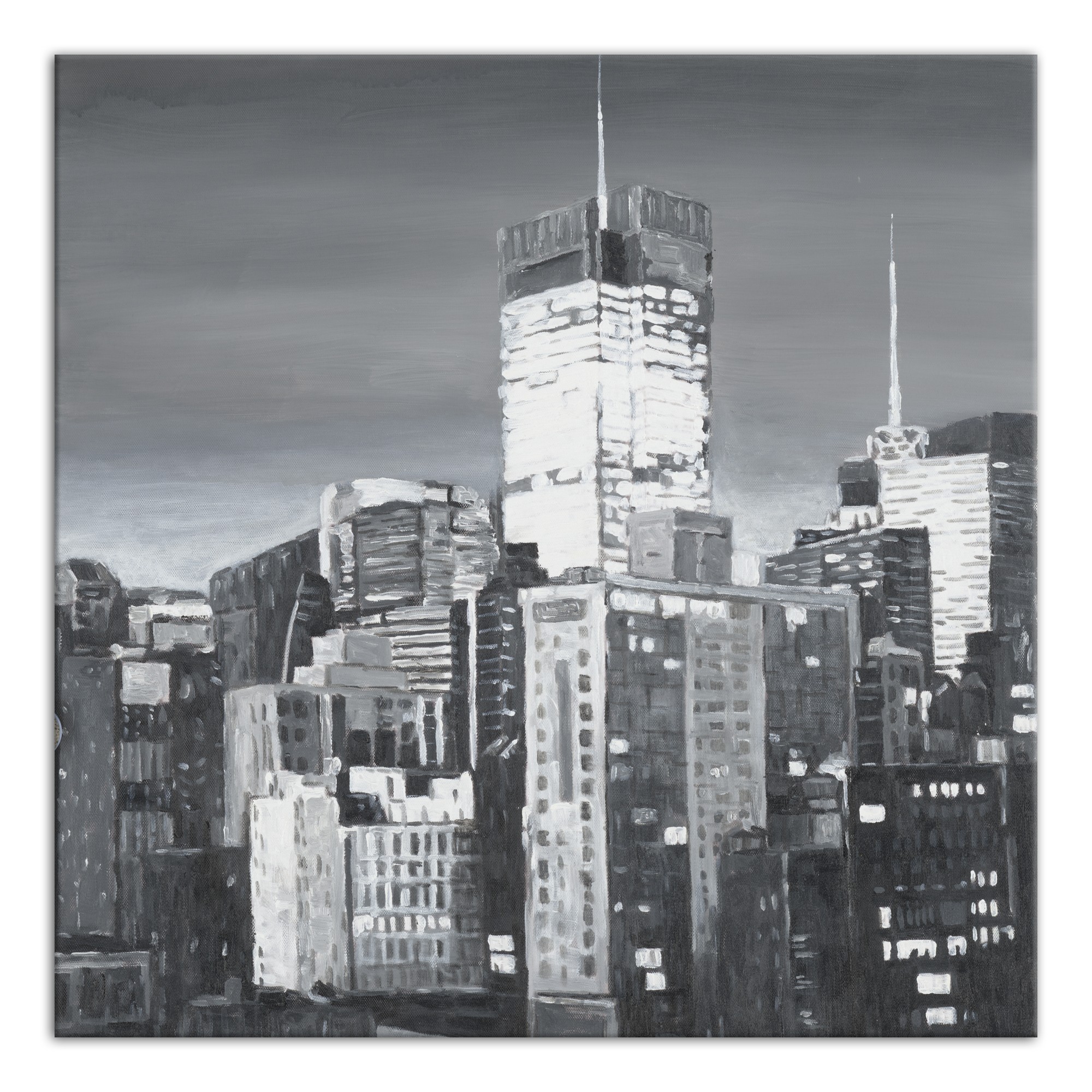 Classic Cityscape 36x36 Canvas Wall Art