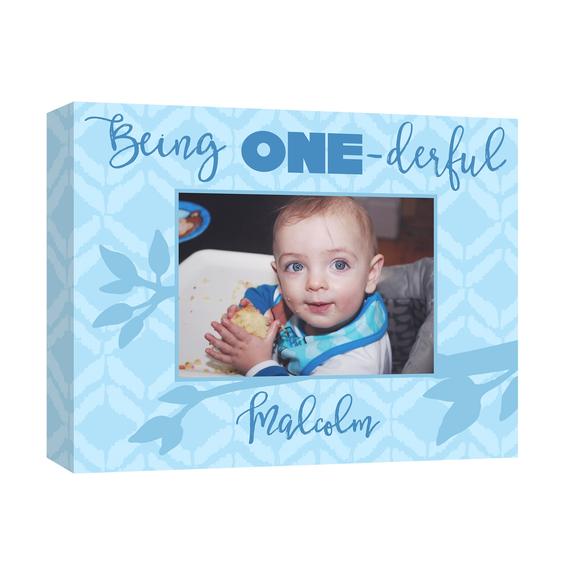 Baby Blue Birthday 14x11 Custom Canvas Wall Art