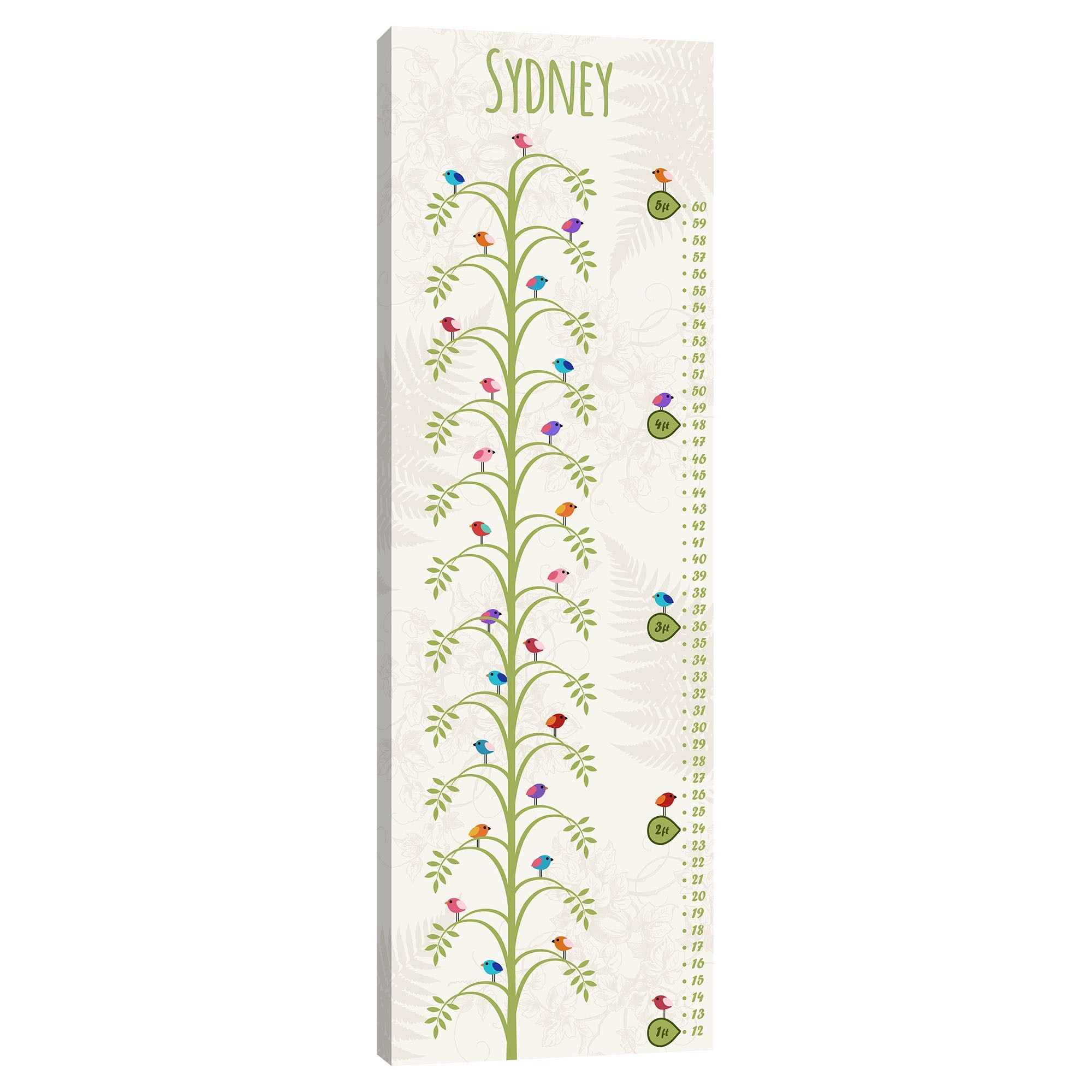 Tree Growth Chart 20x60 Custom Canvas Wall Art