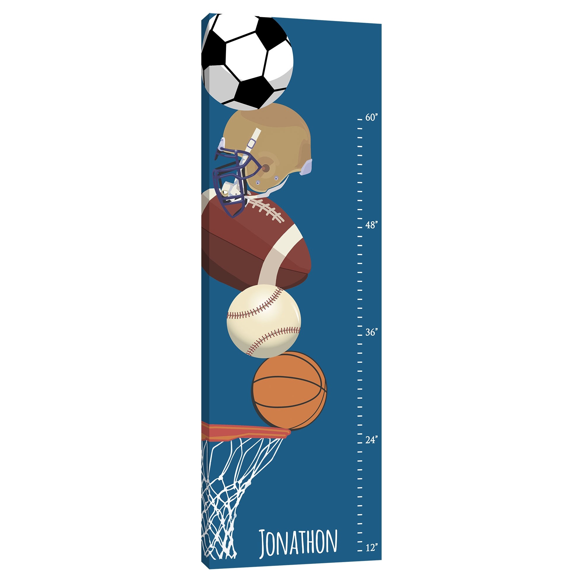 Athlete Growth Chart 20x60 Custom Canvas Wall Art