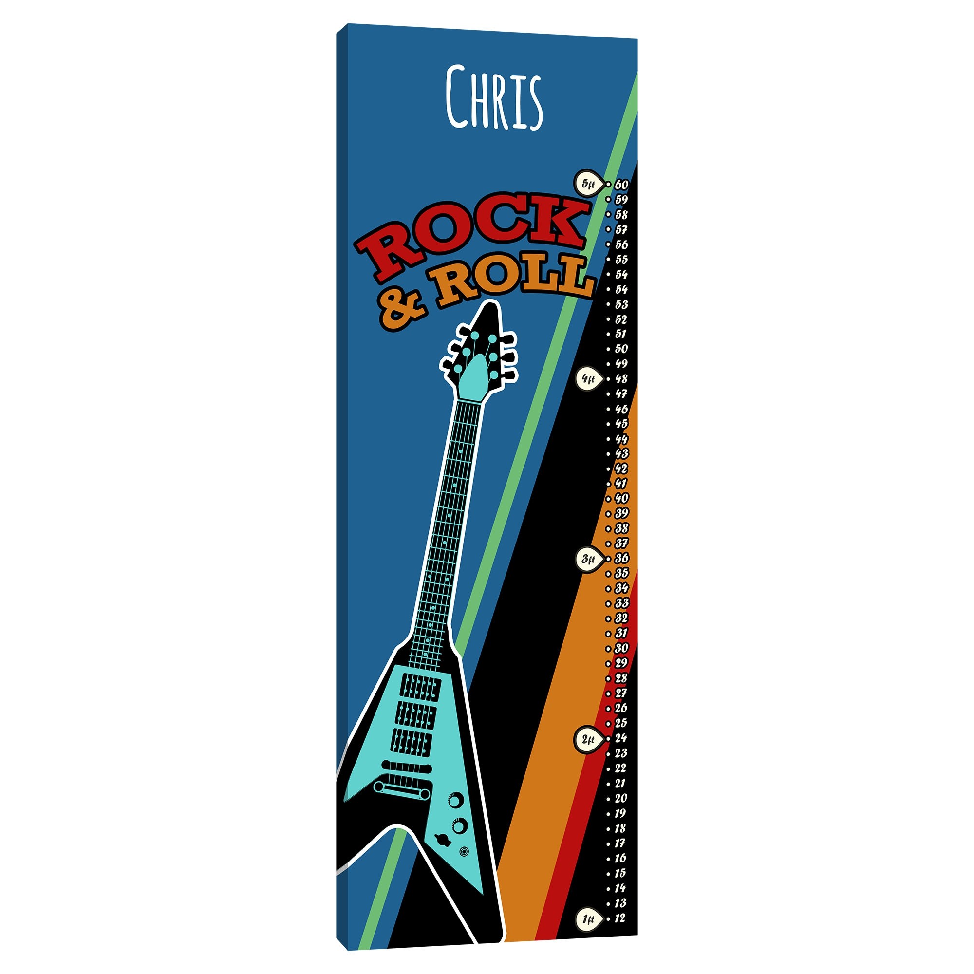 Rocket Growth Chart 20x60 Custom Canvas Wall Art