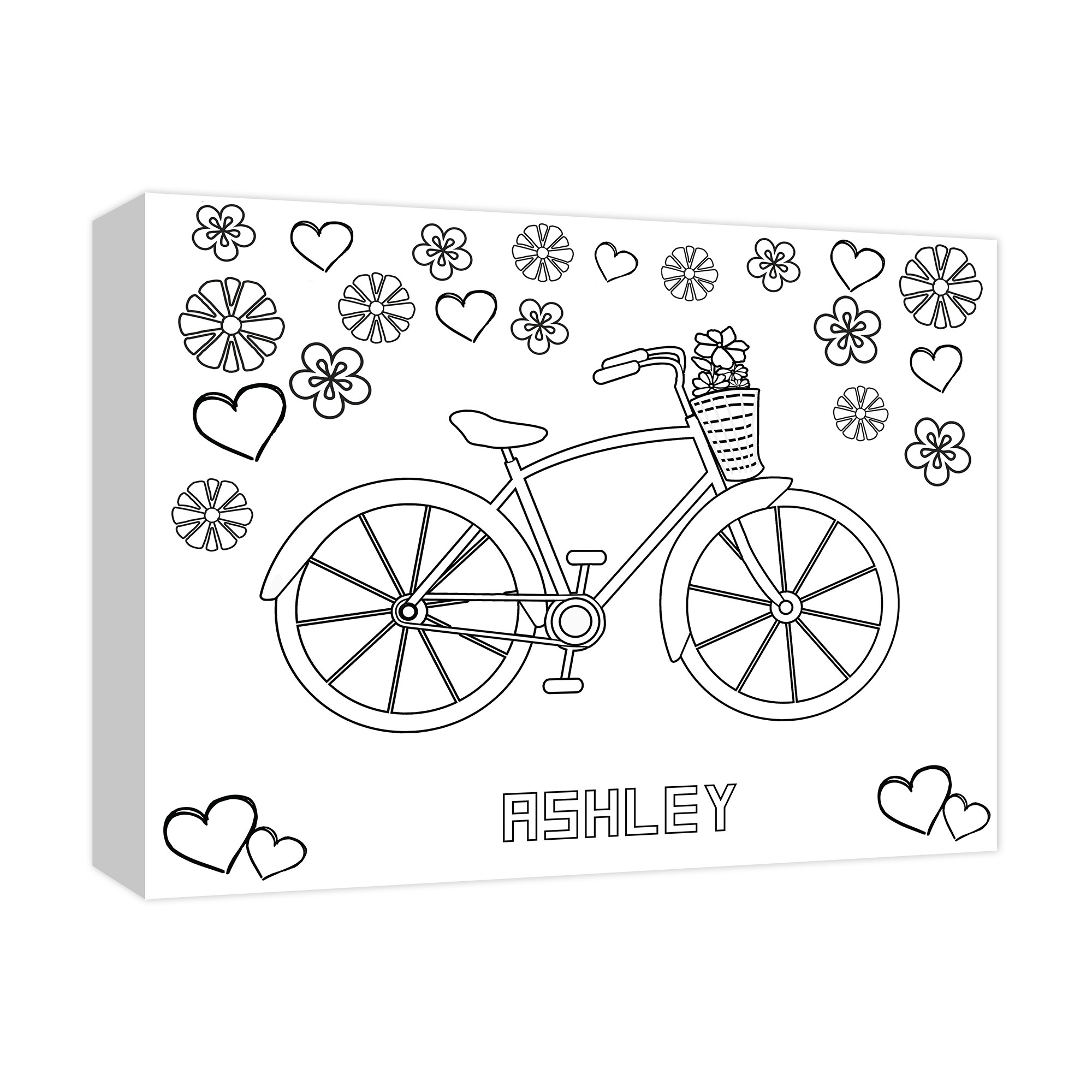 Bicycle 14x11 Custom Color Me Canvas Wall Art 