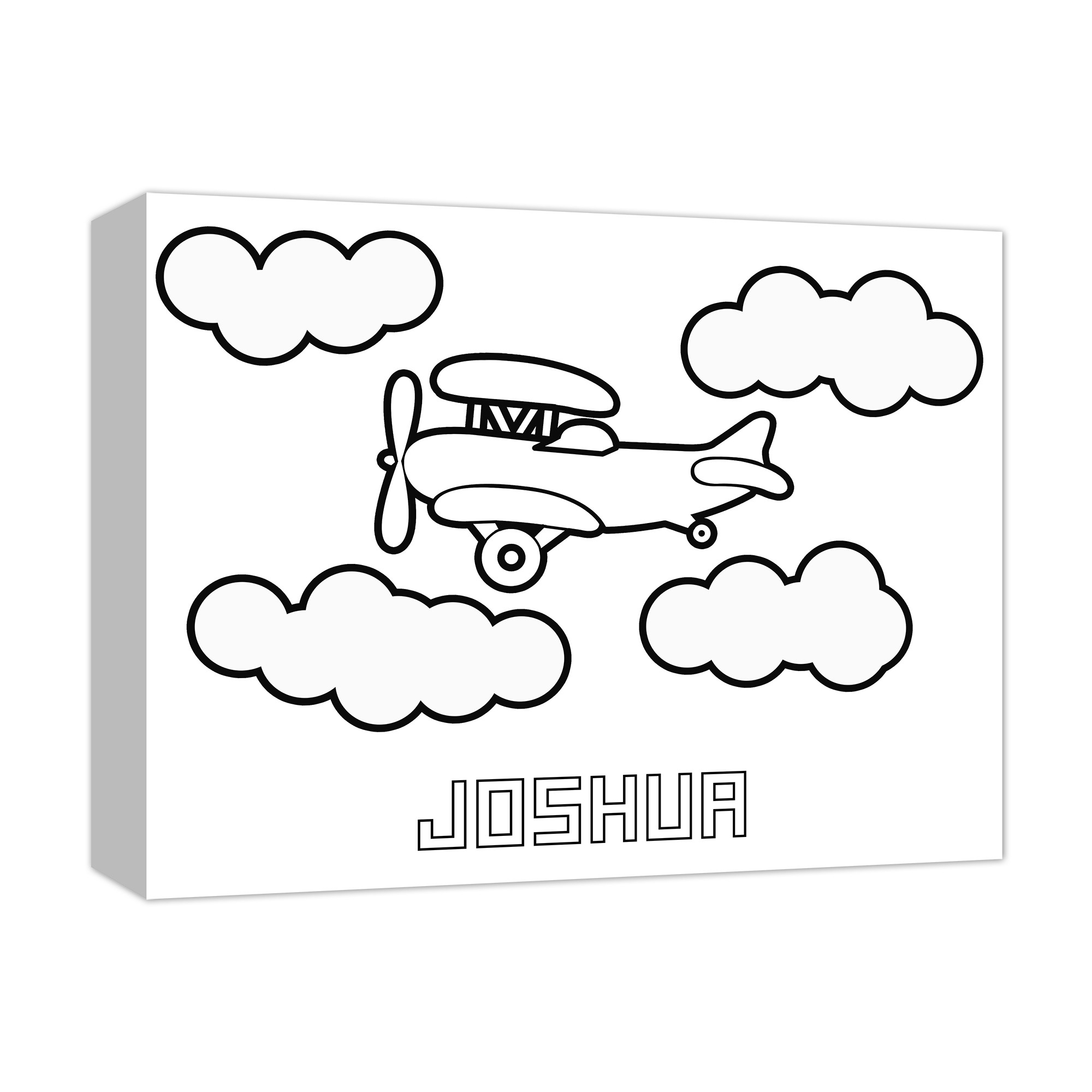 Airplane 14x11 Custom Color Me Canvas Wall Art