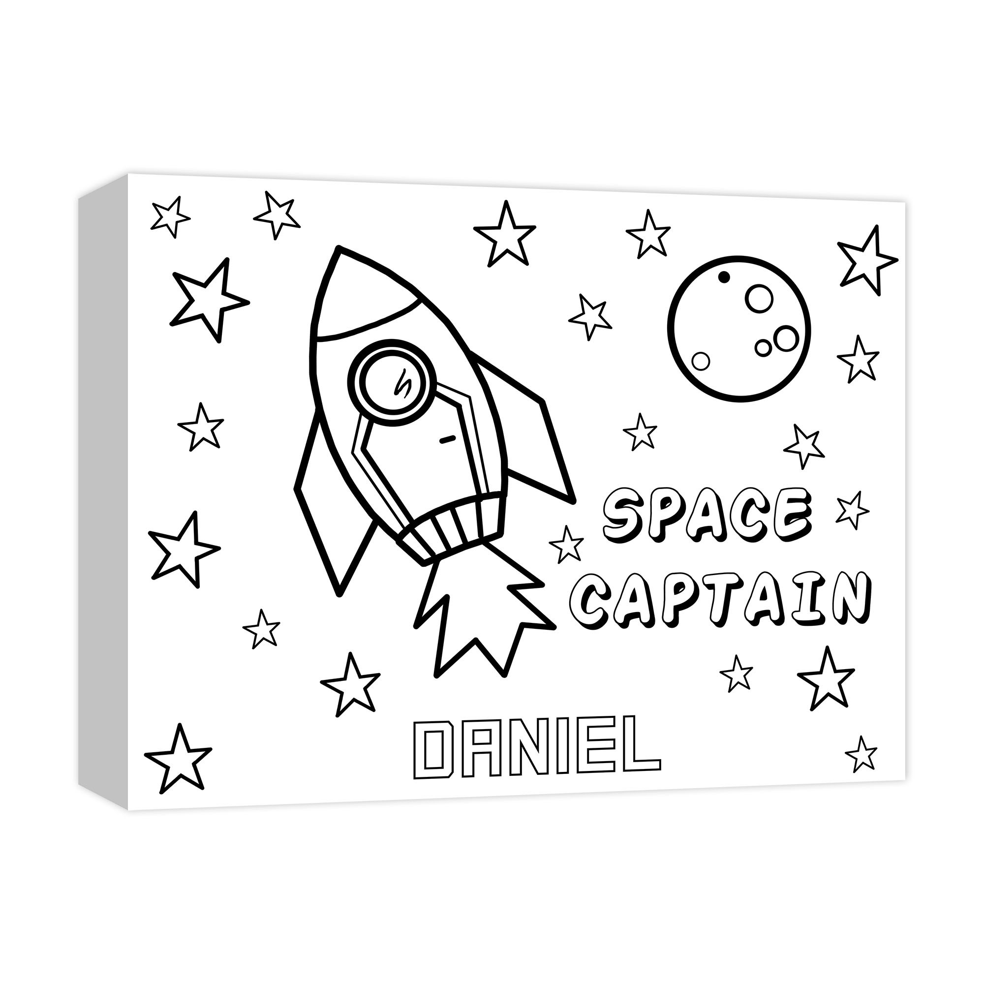 Space Captain 14x11 Custom Color Me Canvas Wall Art 