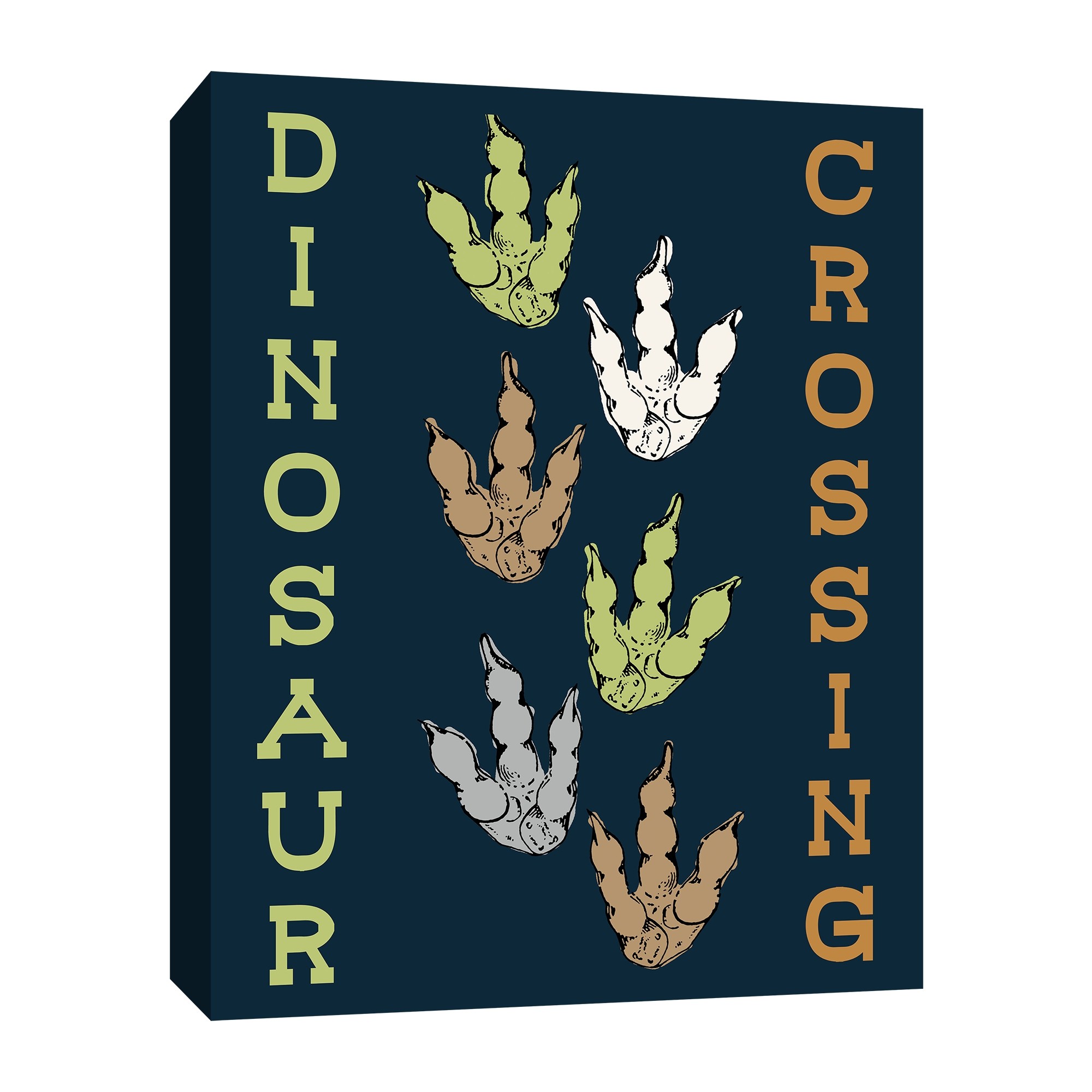 Dinosaur Crossing 16x20 Canvas Wall Art