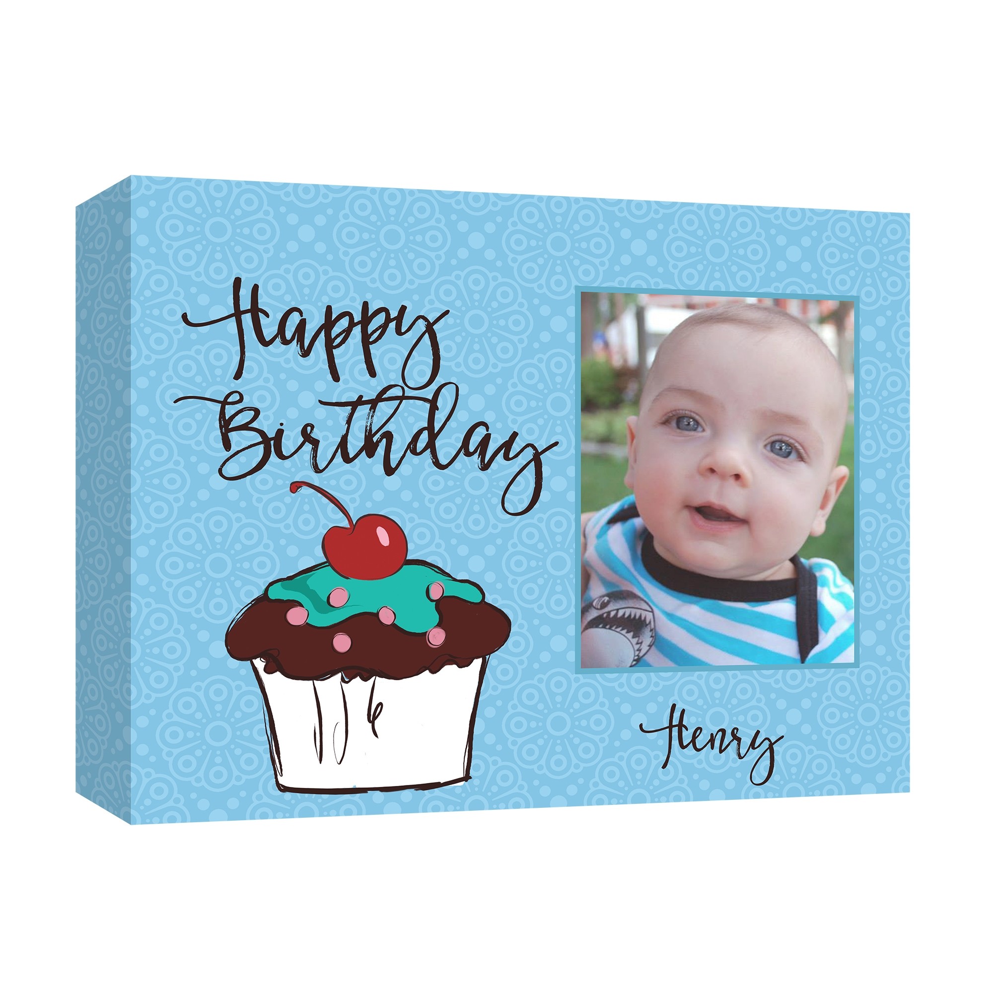 Happy Birthday Boy 14x11 Custom Canvas Wall Art