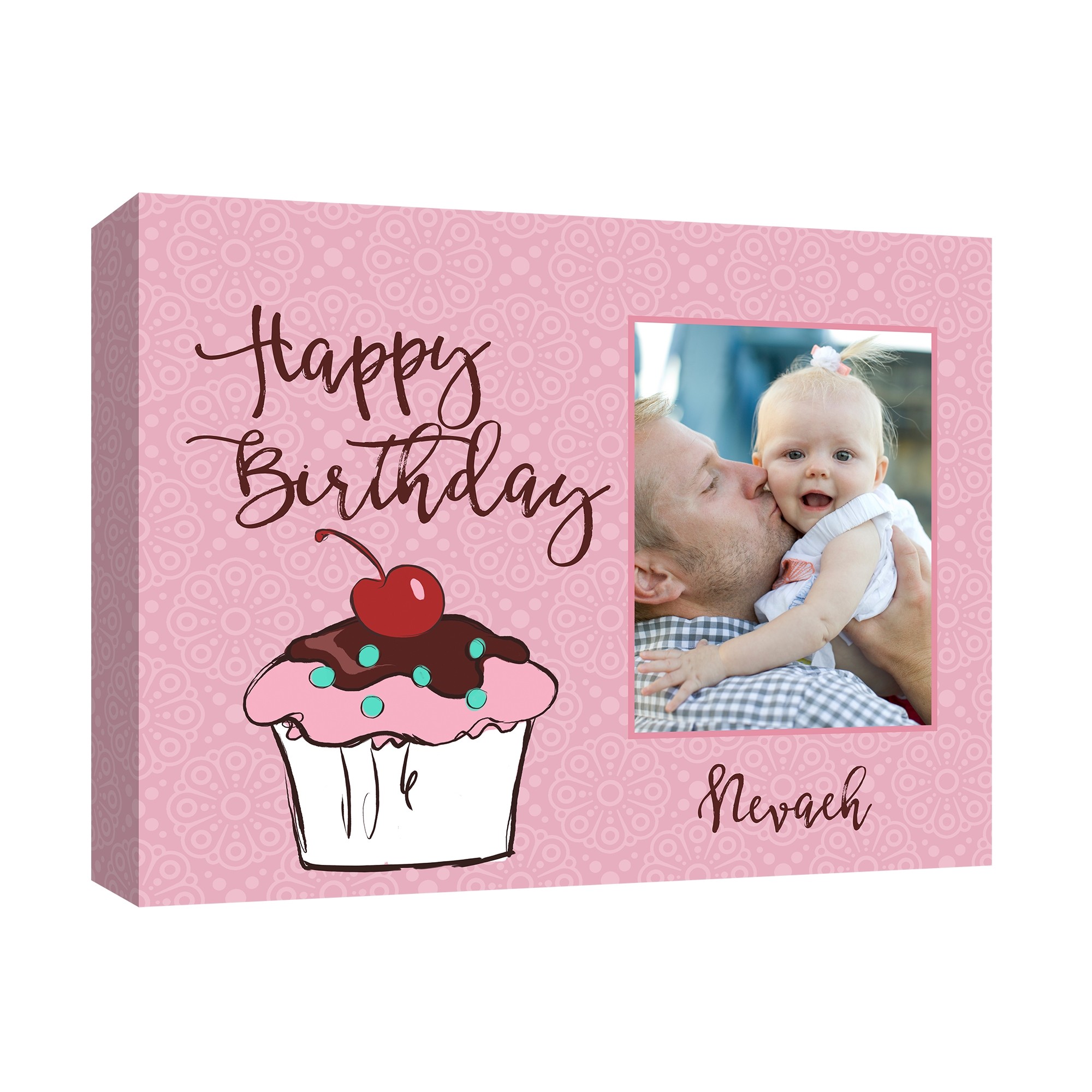 Happy Birthday Girl 14x11 Custom Canvas Wall Art