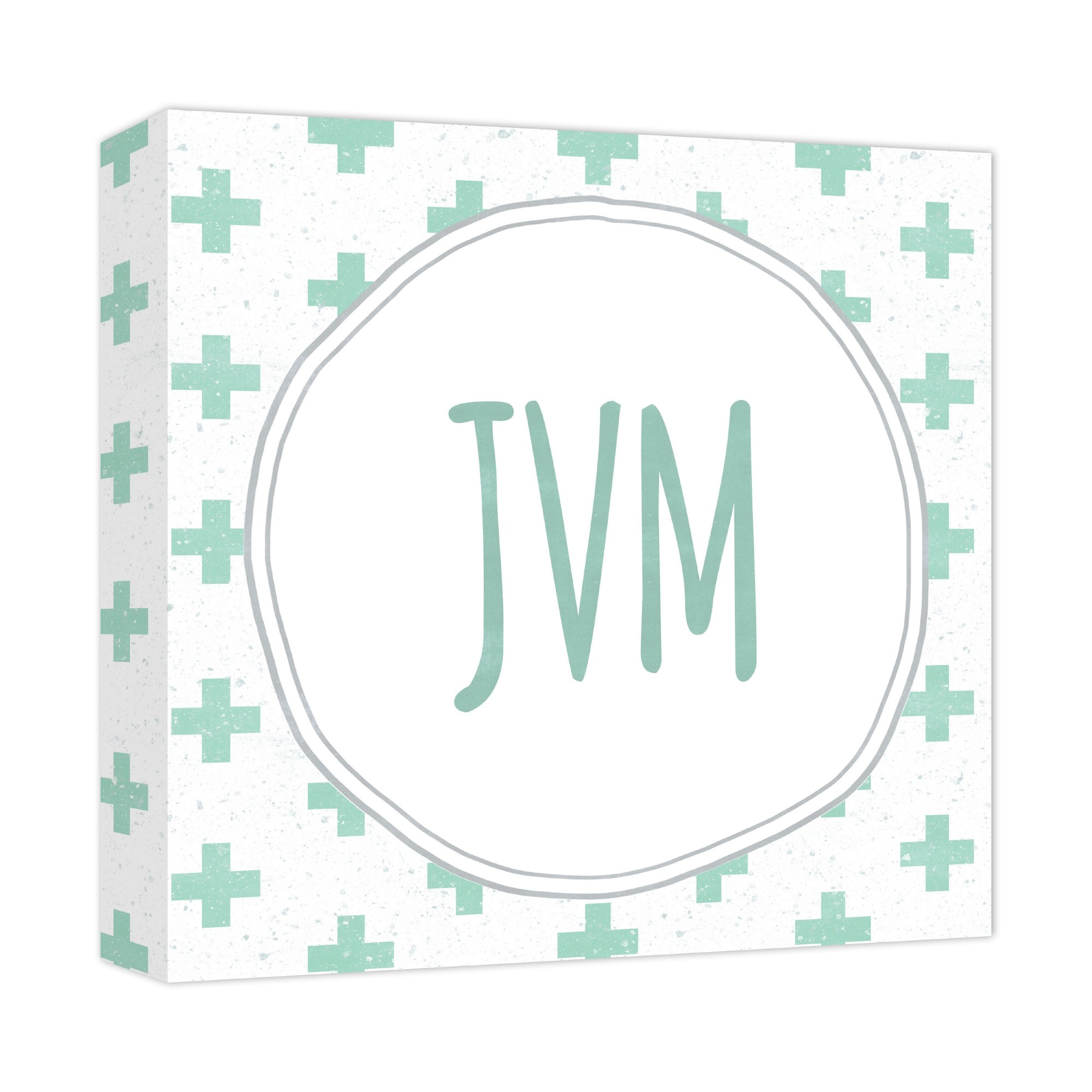 Plus Monogram 12x12 Custom Canvas Wall Art