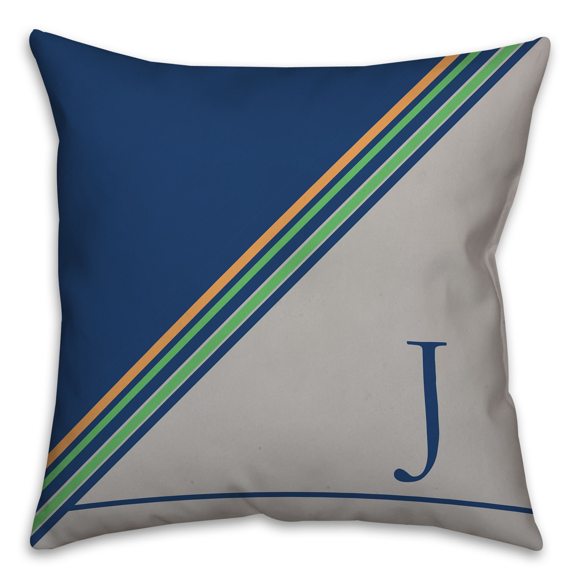 Color Bands Boys 16x16 Custom Throw Pillow Front