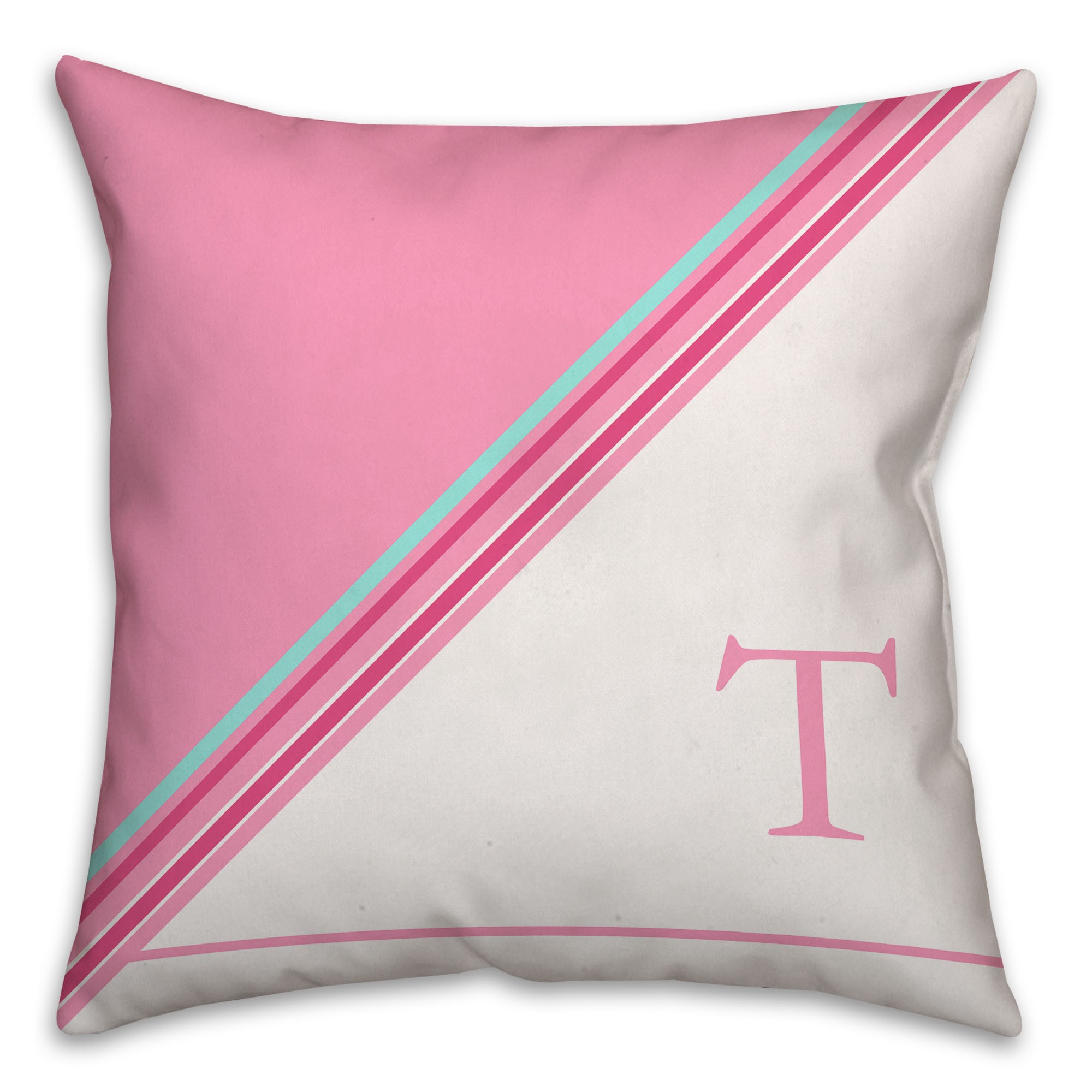 Color Bands Girls 16x16 Custom Throw Pillow Front