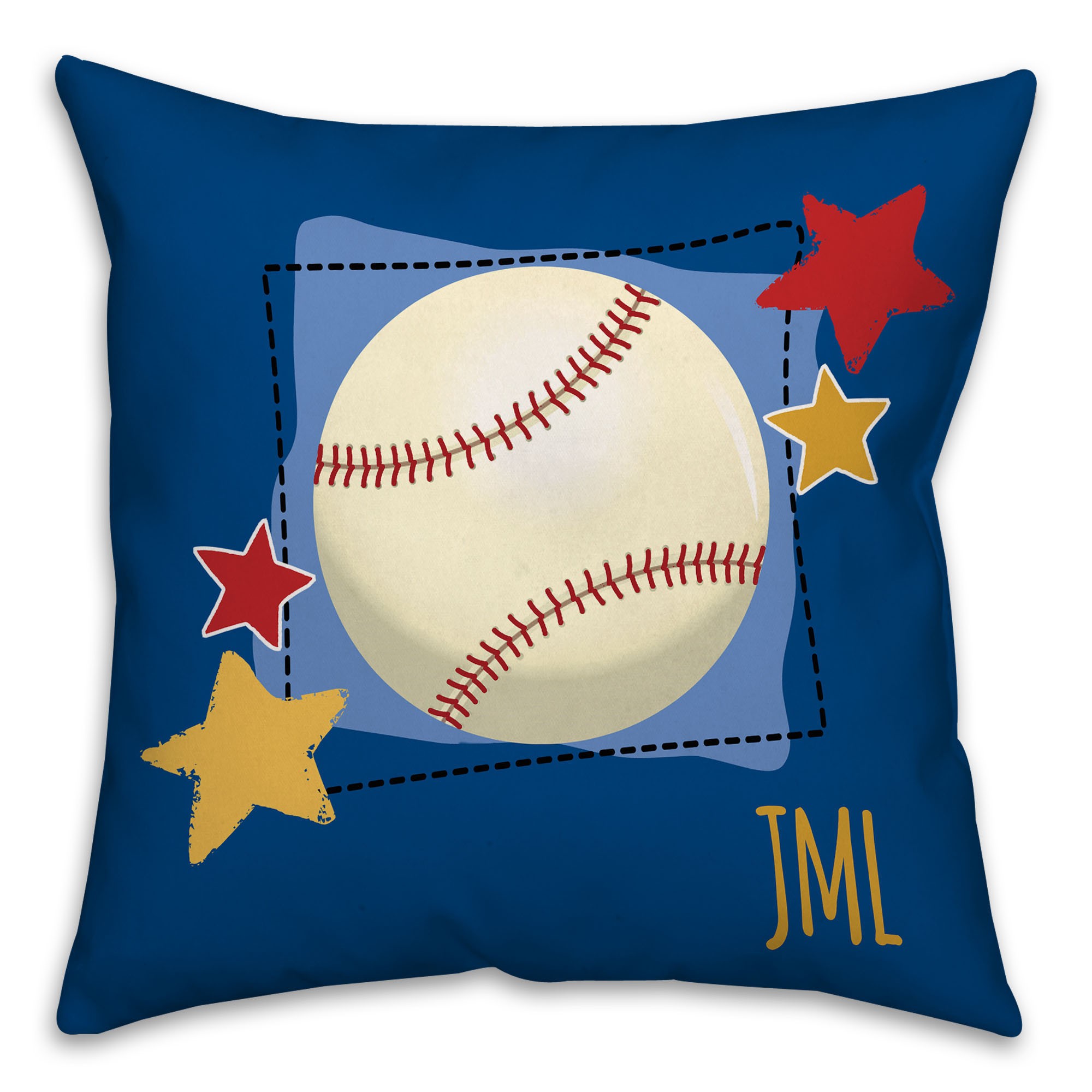 Baseball Whiz 16x16 Custom Throw Pillow Front