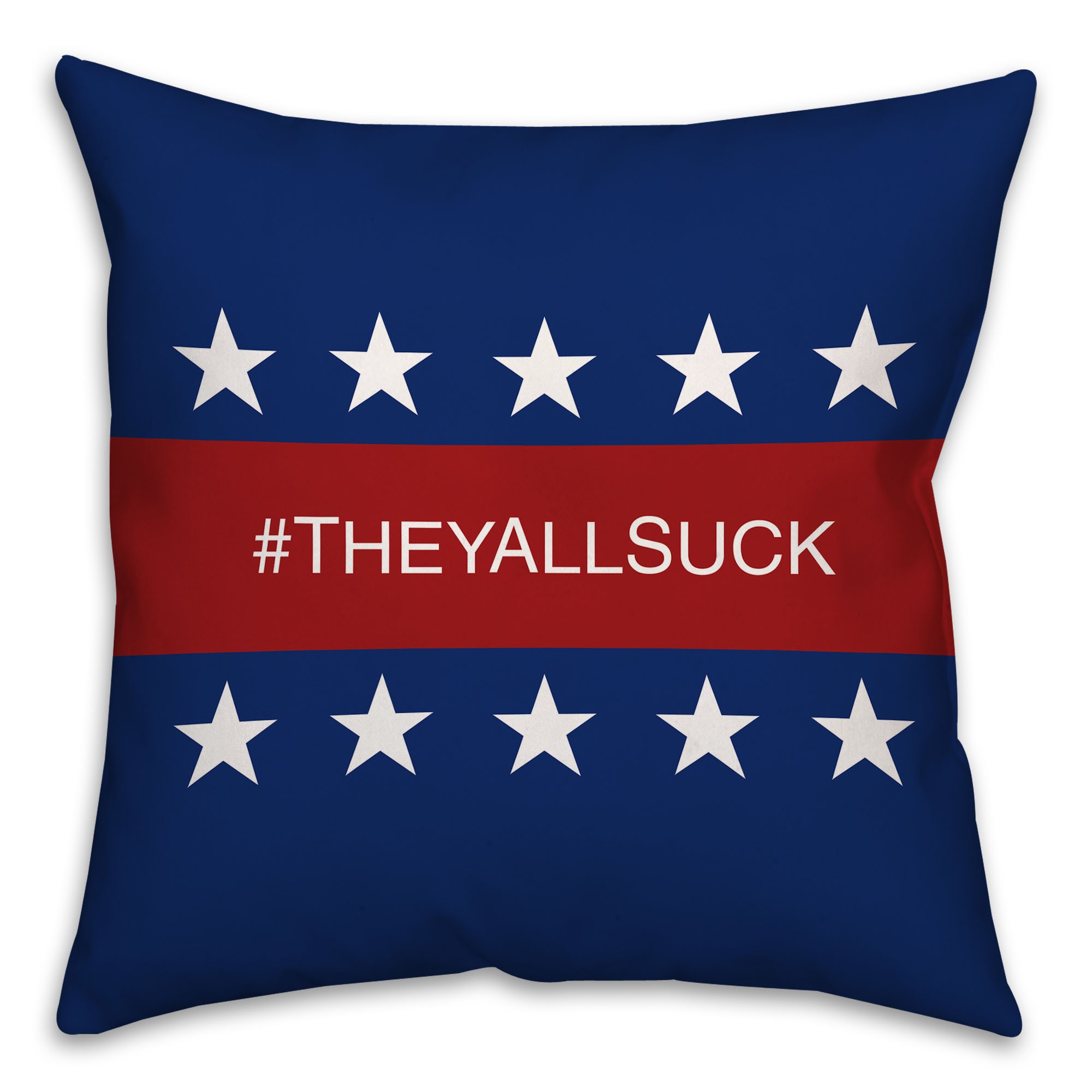 They All Suck Banner Spun Polyester Throw Pillow - Front