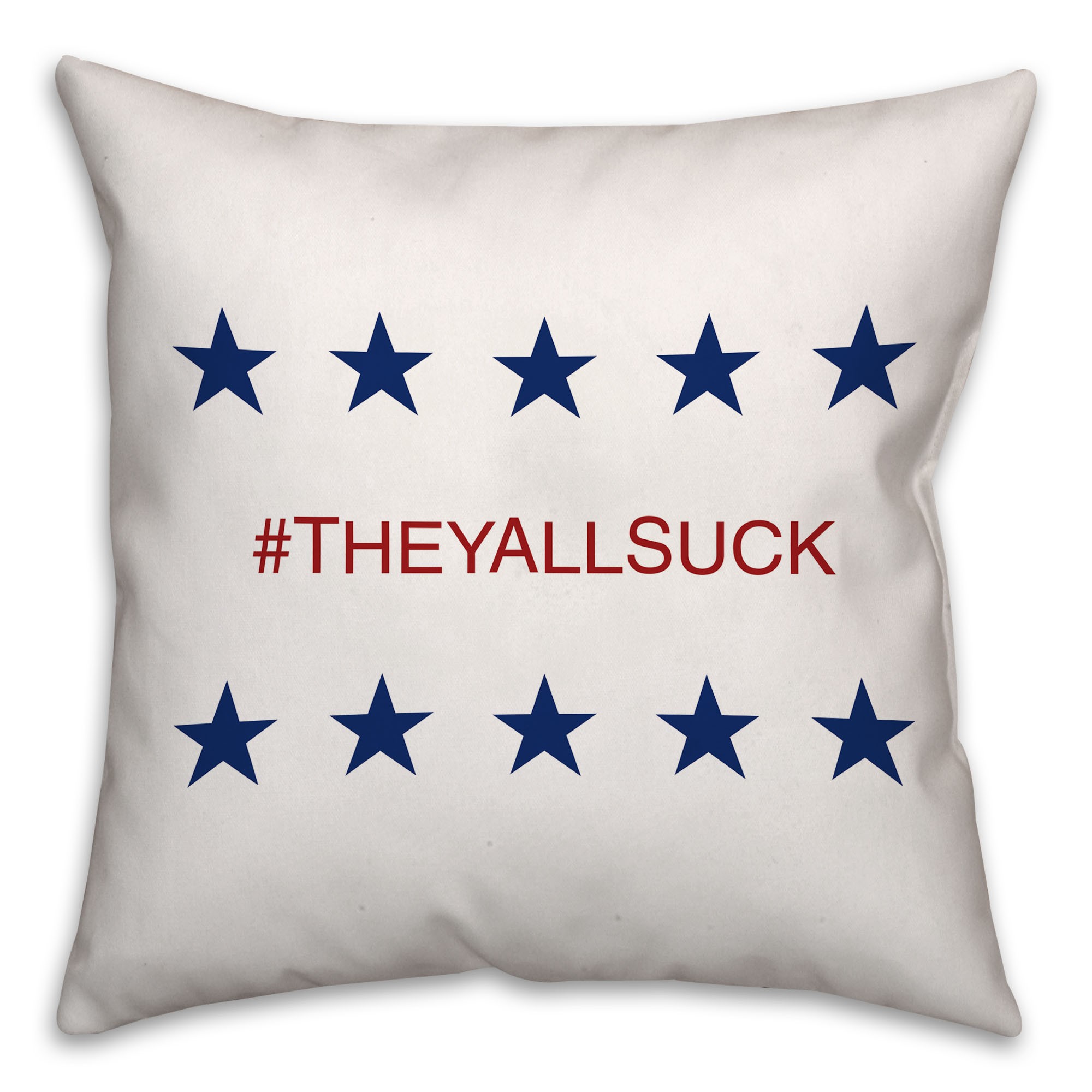 Neutral They All Suck Banner Spun Polyester Throw Pillow - Front